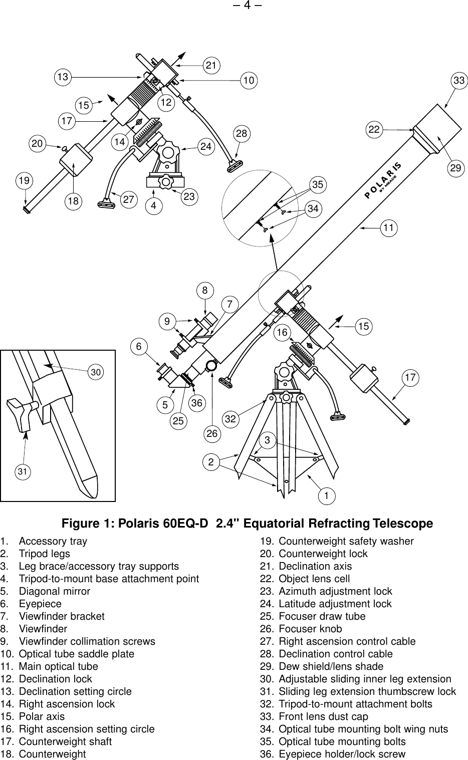Page 4 of 11 - Meade Meade-60Eq-D-Users-Manual-  Meade-60eq-d-users-manual