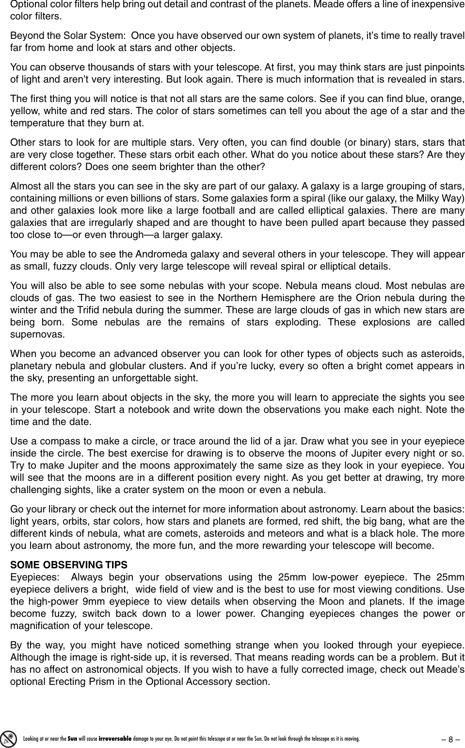 Page 8 of 12 - Meade Meade-90Az-Adrb-Users-Manual- 60AZ-D  Meade-90az-adrb-users-manual