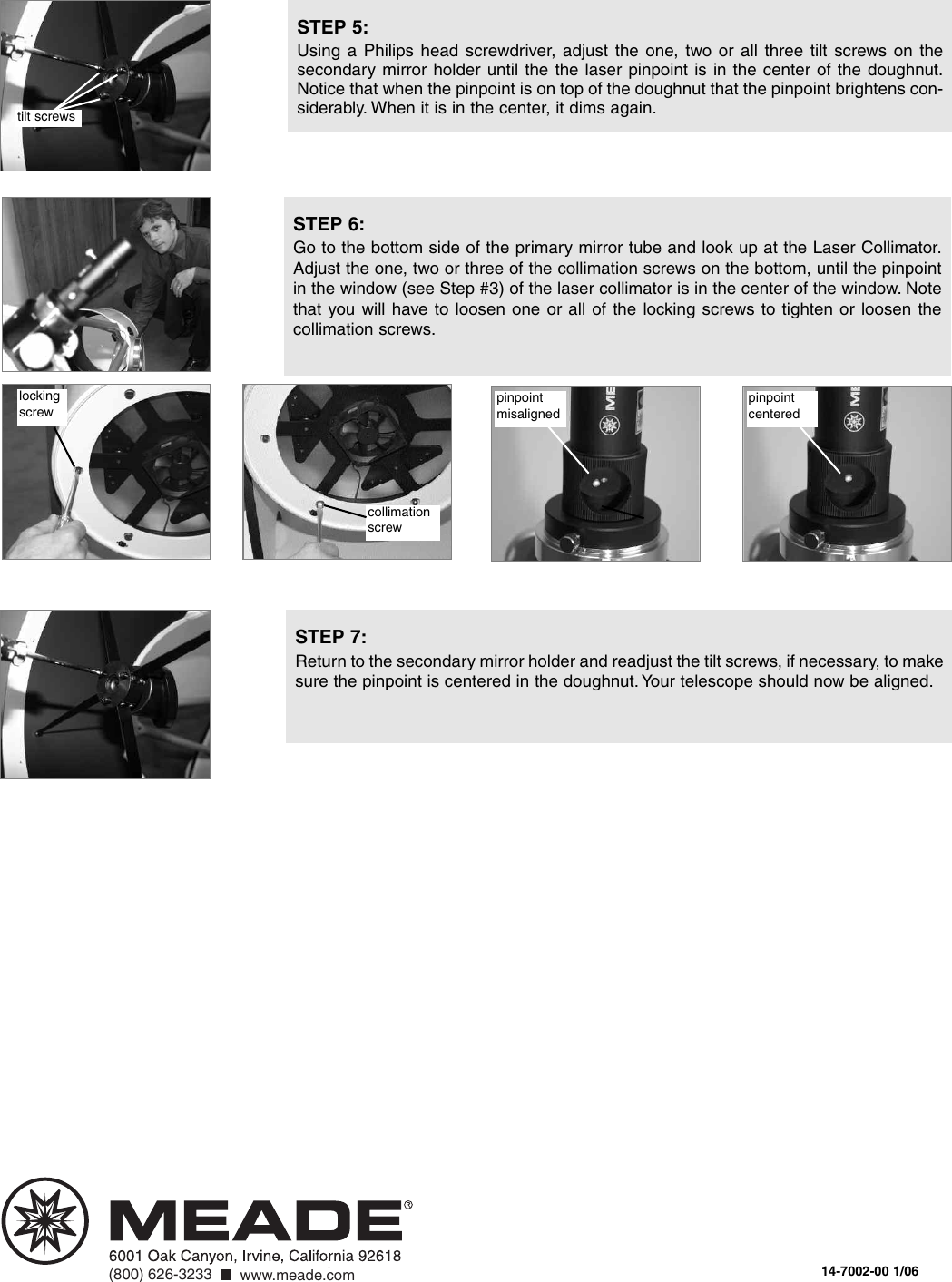 Page 2 of 2 - Meade Meade-Lightbridge-Laser-Collimator-Instruction-Manual- 01-LX-200 Rev F  Meade-lightbridge-laser-collimator-instruction-manual