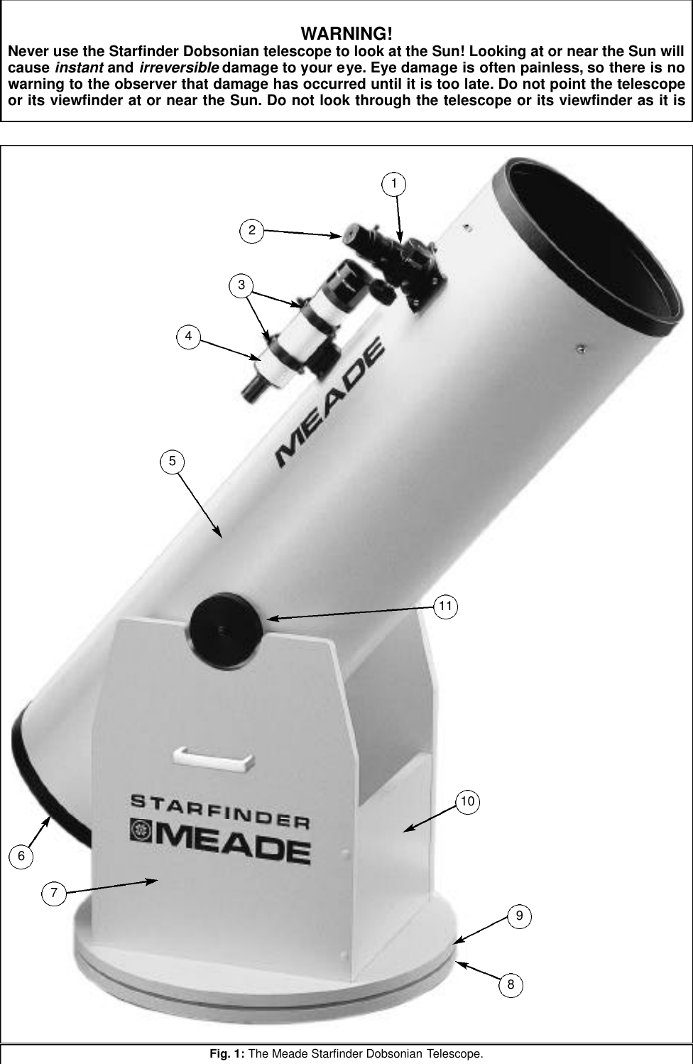 Page 2 of 12 - Meade Meade-Starfinder-12-5-Users-Manual-  Meade-starfinder-12-5-users-manual