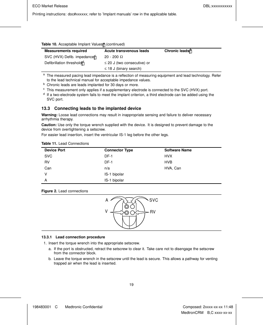 Page 21 of Medtronic MICSIMPLANT Internal to body medical implant User Manual