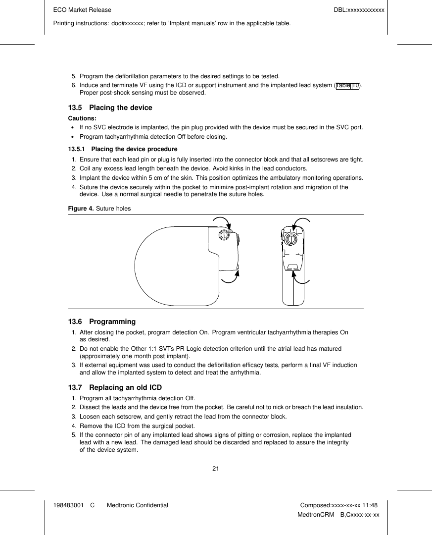 Page 23 of Medtronic MICSIMPLANT Internal to body medical implant User Manual