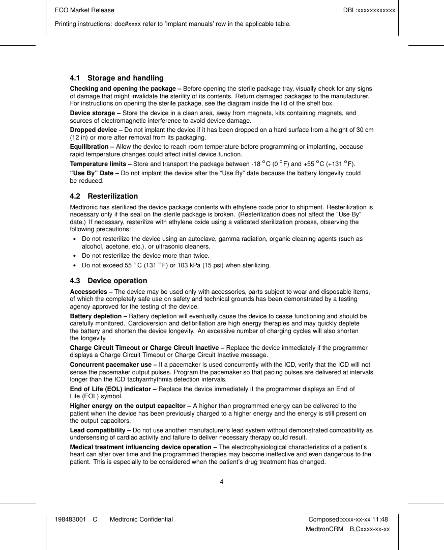 Page 6 of Medtronic MICSIMPLANT Internal to body medical implant User Manual