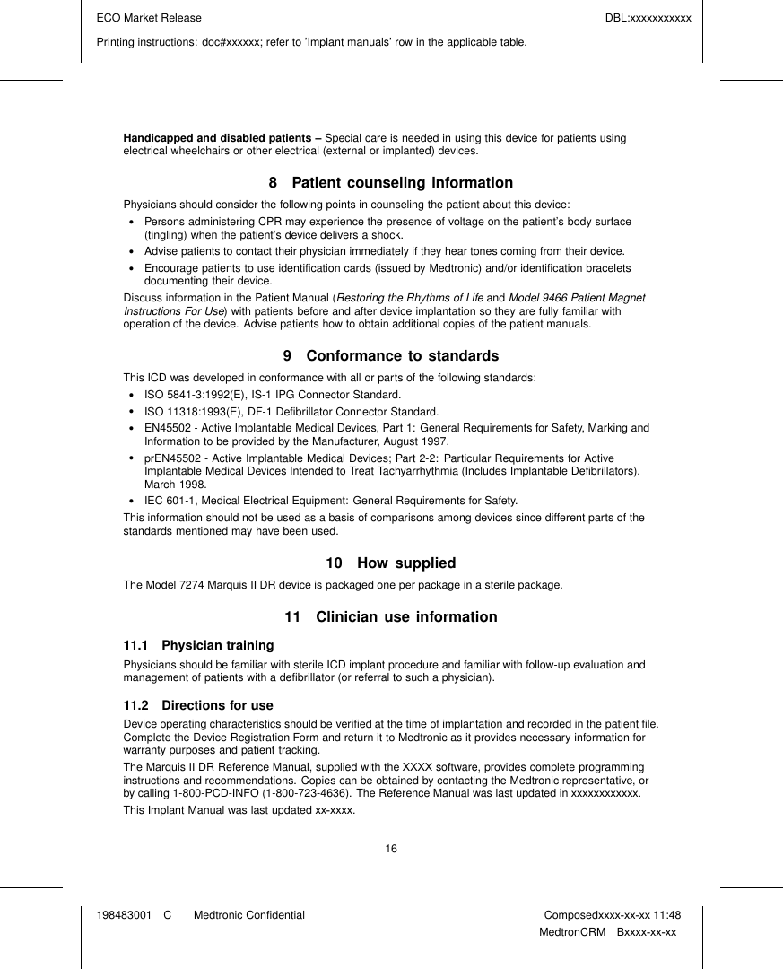 Page 18 of Medtronic MICSIMPLANT2 Implantable cardiac device User Manual
