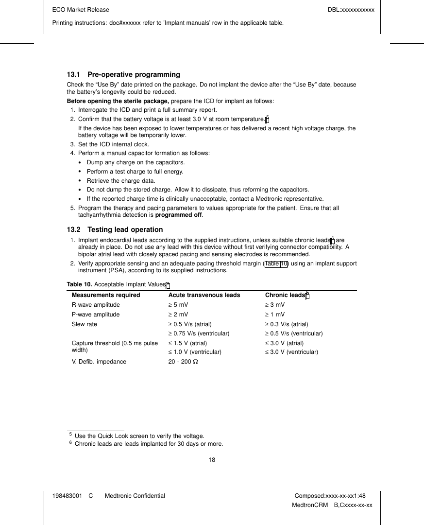 Page 19 of Medtronic MICSIMPLANT3 Medical implant that is internal to the human body User Manual revised users manual