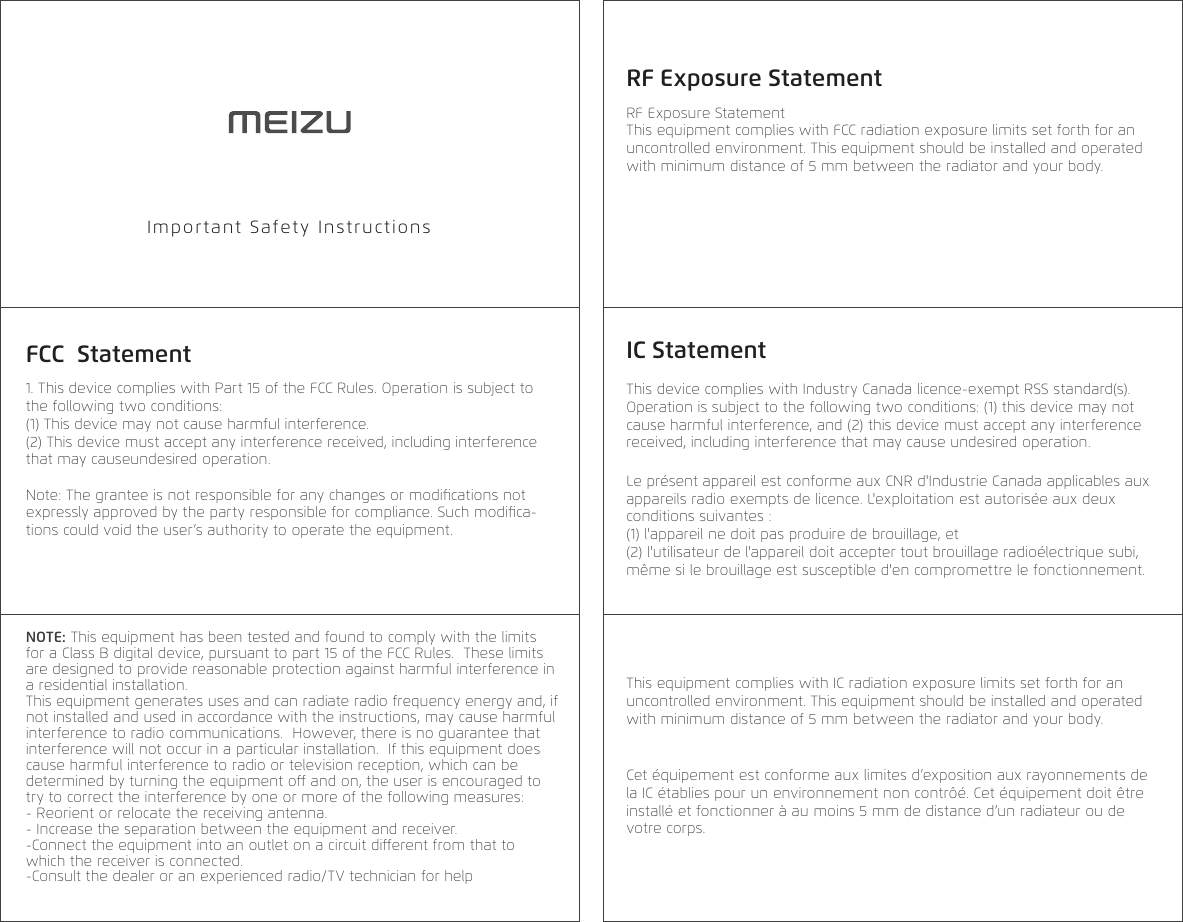 Page 2 of Meizu Technology MZEP51 Bluetooth Headphone User Manual