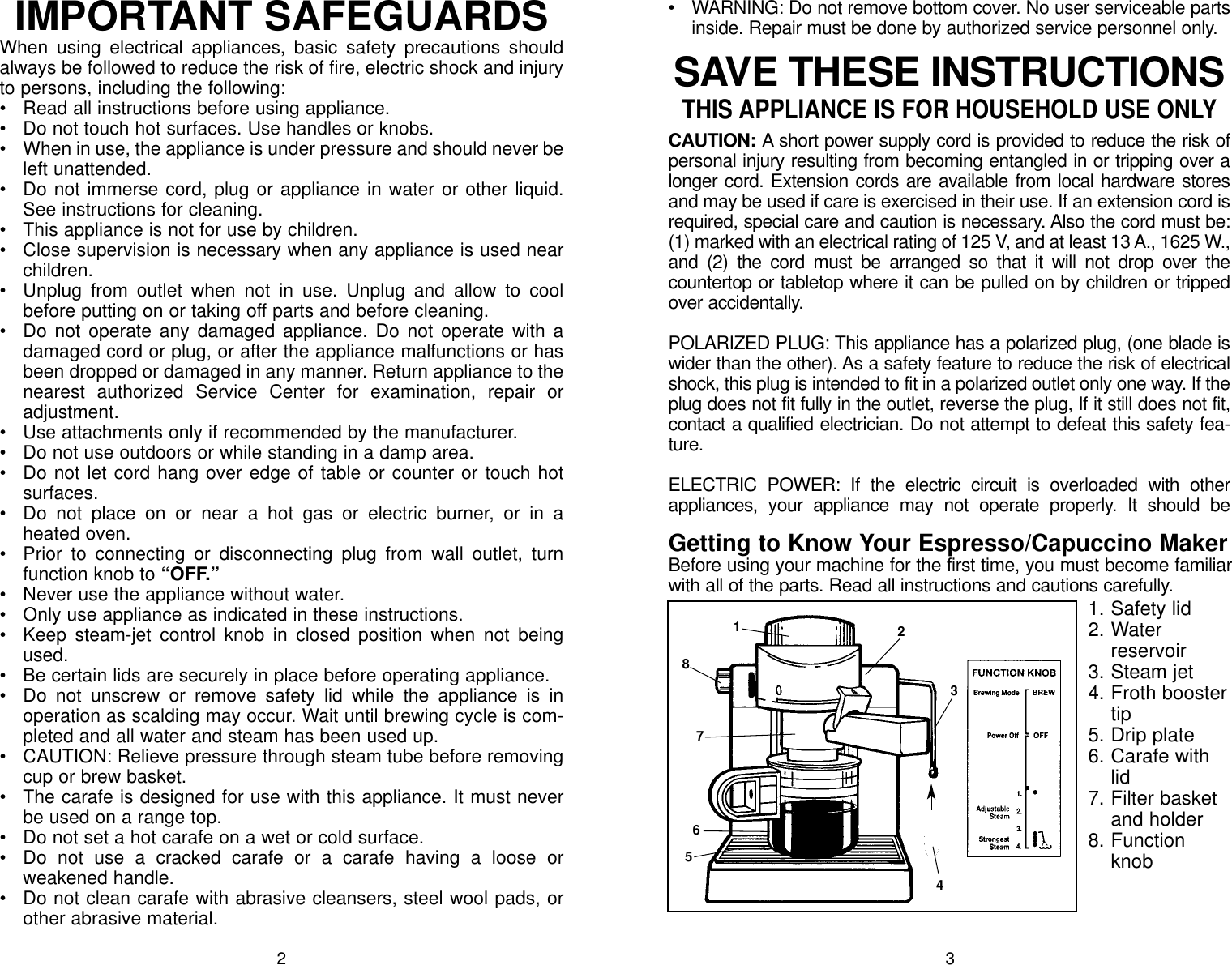 Page 3 of 8 - Melitta Melitta-Mex1B-Users-Manual- Melitta-mex1b-users-manual