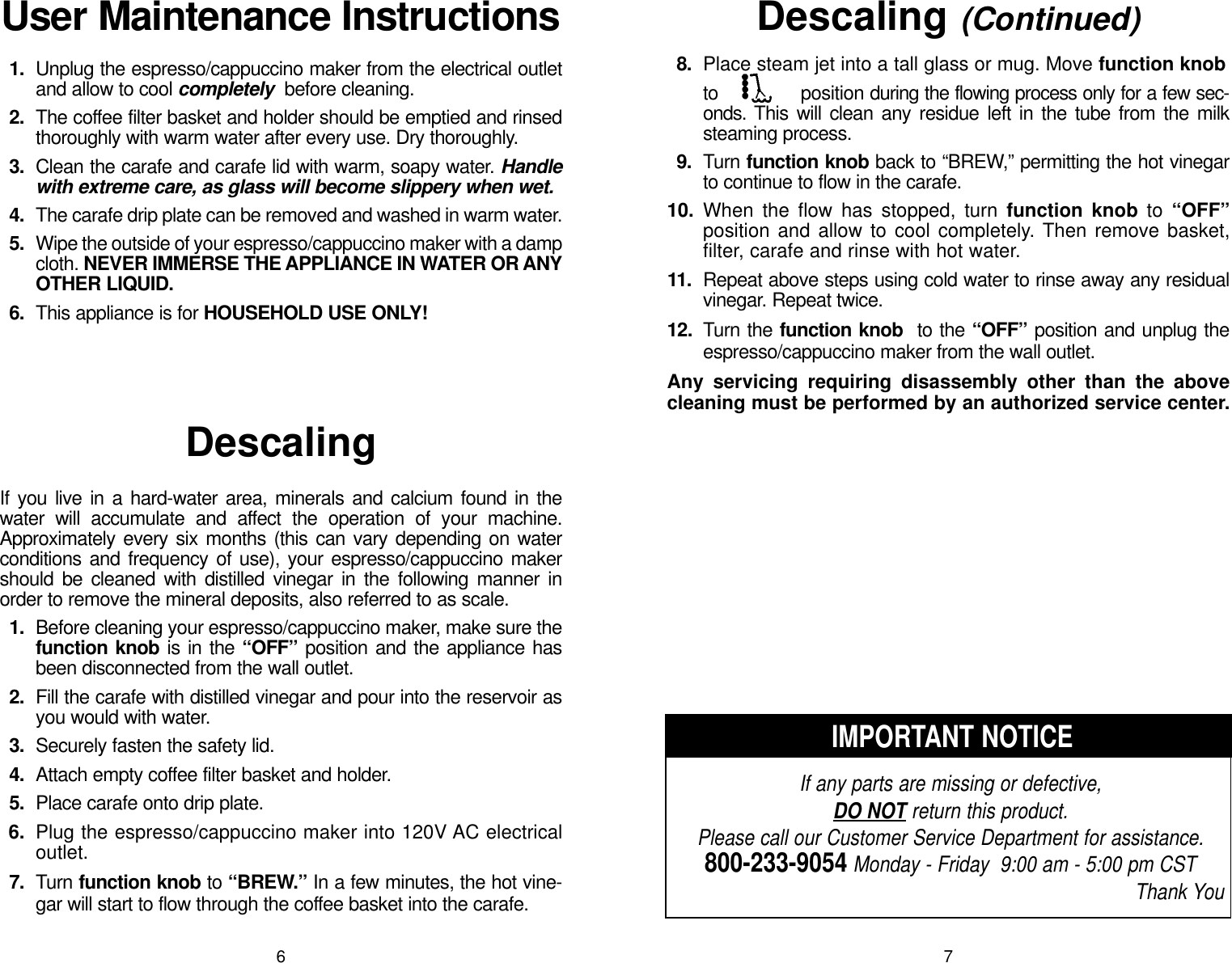Page 7 of 8 - Melitta Melitta-Mex1B-Users-Manual- Melitta-mex1b-users-manual