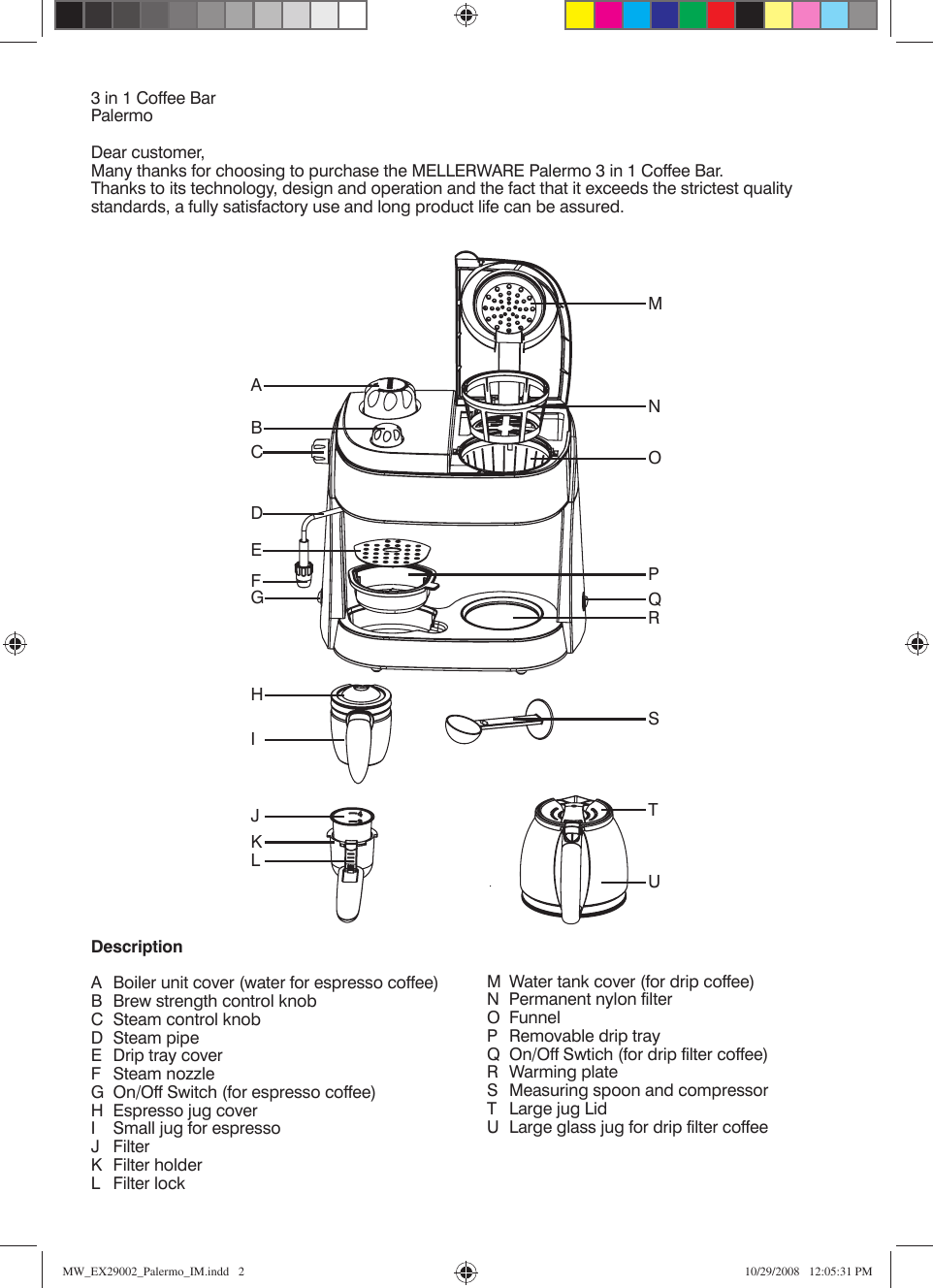 Page 2 of 11 - Mellerware Mellerware-Palermo-29002-Users-Manual- MW_EX29002_Palermo_IM  Mellerware-palermo-29002-users-manual
