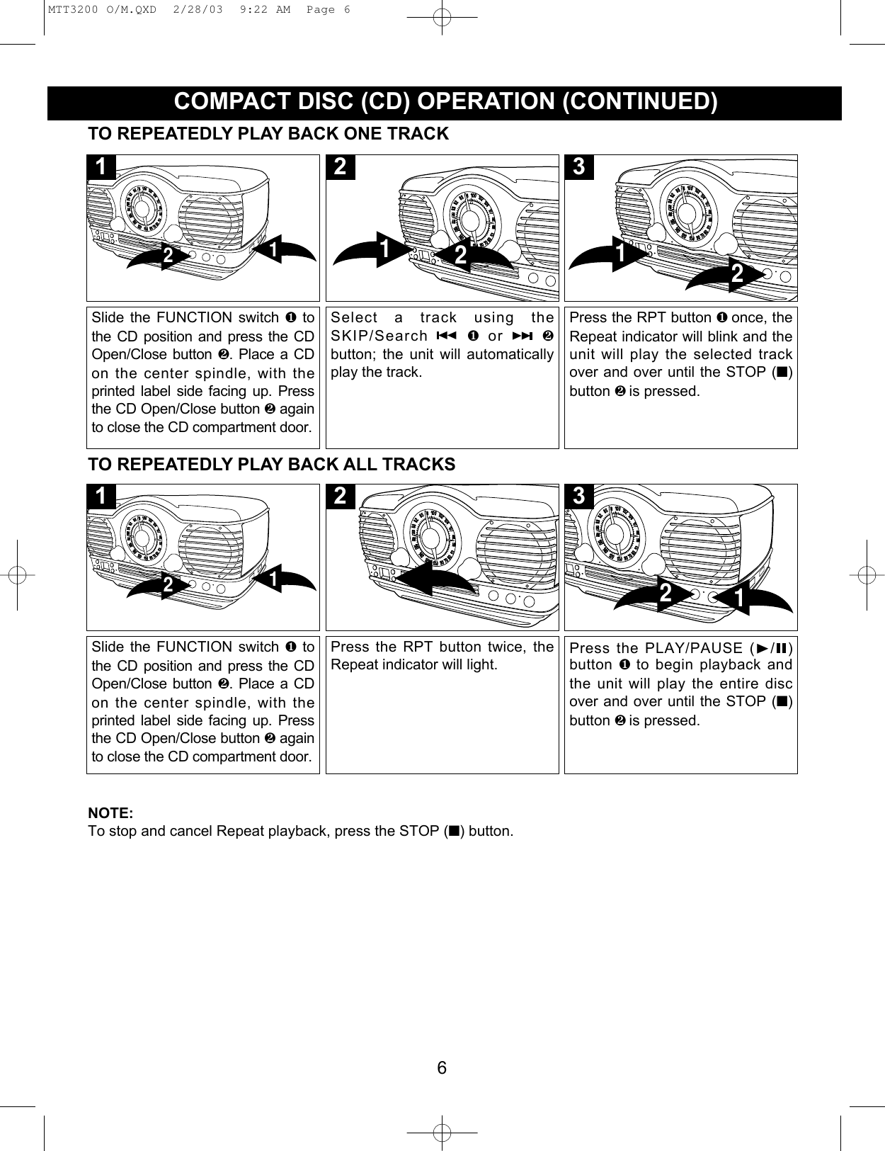 Page 7 of 11 - Memorex Memorex-Nostalgic-Retro-Mtt3200-Users-Manual- MTT3200 O/M  Memorex-nostalgic-retro-mtt3200-users-manual