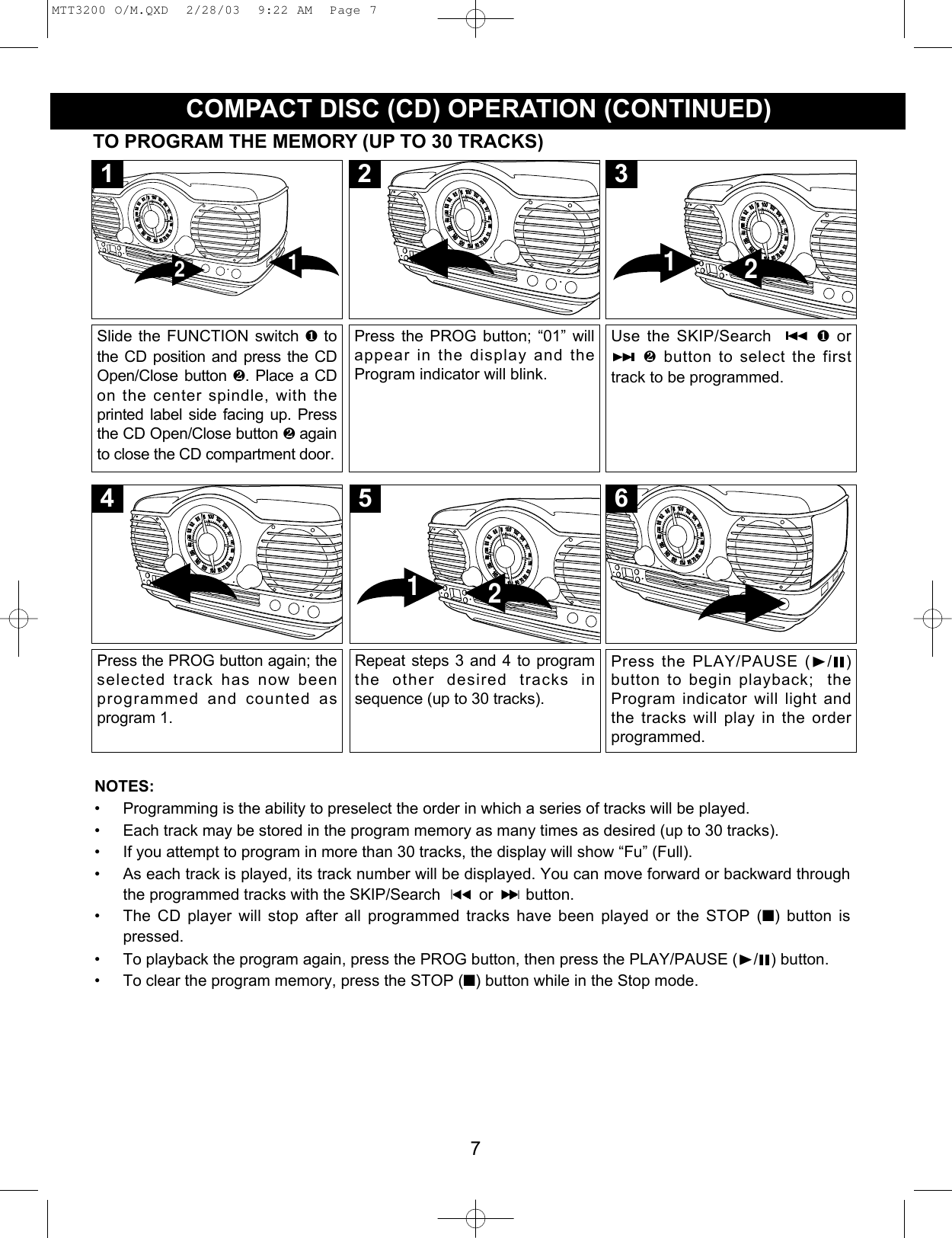 Page 8 of 11 - Memorex Memorex-Nostalgic-Retro-Mtt3200-Users-Manual- MTT3200 O/M  Memorex-nostalgic-retro-mtt3200-users-manual