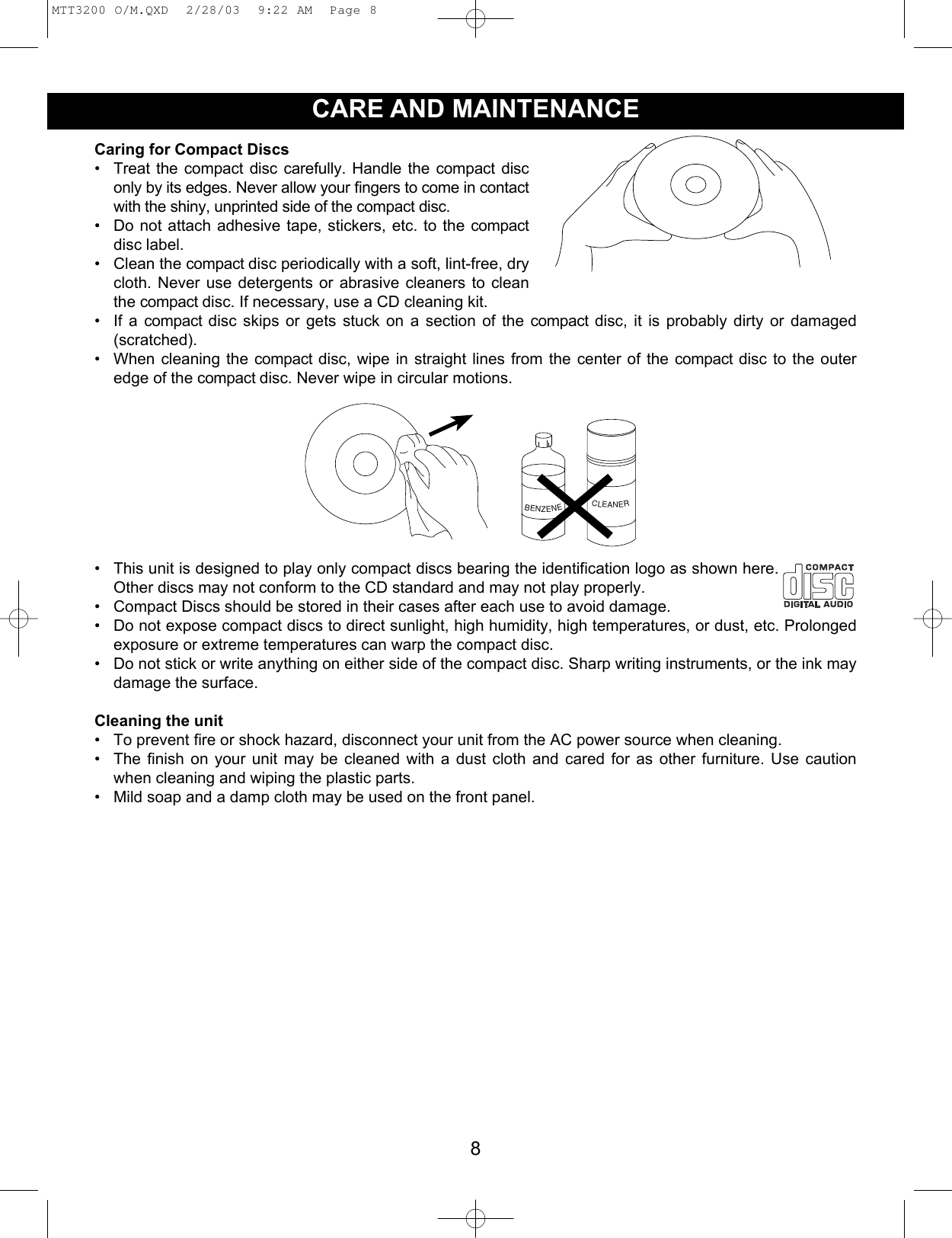 Page 9 of 11 - Memorex Memorex-Nostalgic-Retro-Mtt3200-Users-Manual- MTT3200 O/M  Memorex-nostalgic-retro-mtt3200-users-manual