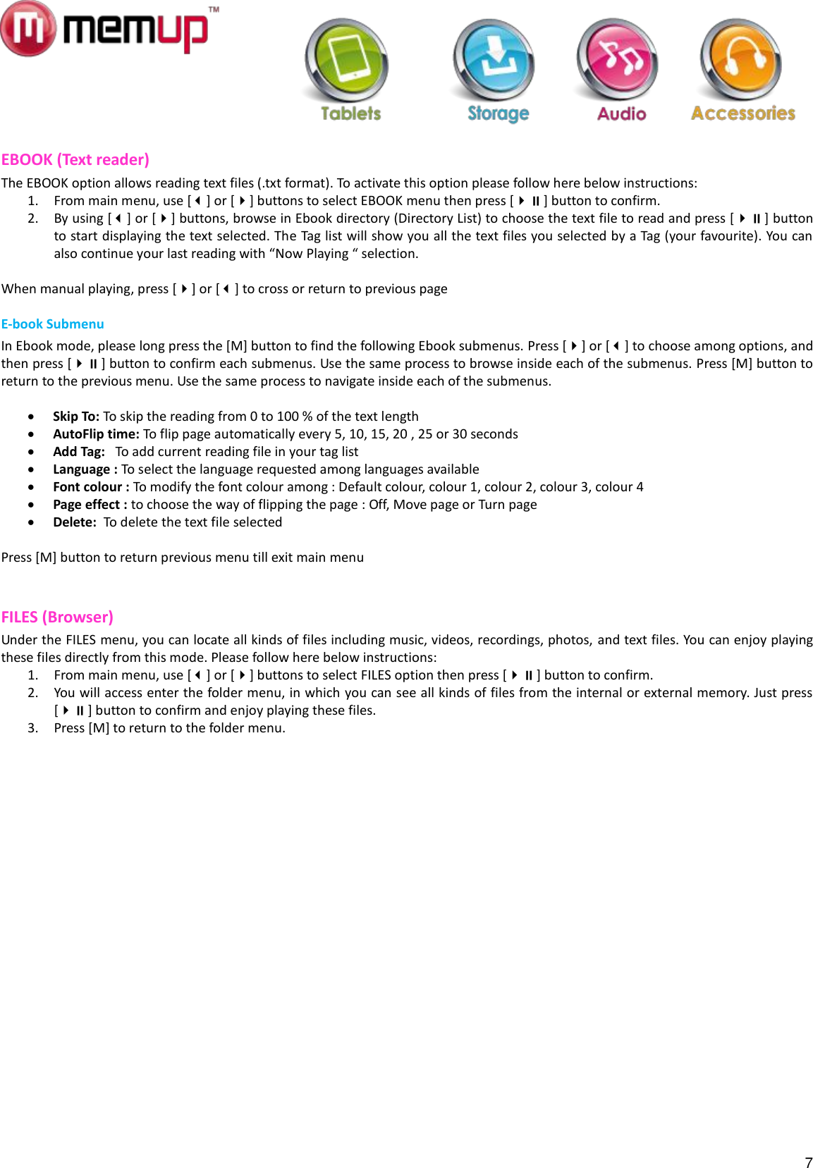 Page 8 of 10 - Memup Memup-M24-Hd-Users-Manual- Sommario  Memup-m24-hd-users-manual