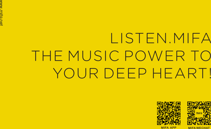 LISTEN.MIFATHE MUSIC POWER TO YOUR DEEP HEART!MI FA W E CH ATMI FA  A P Pwww.mifa.net