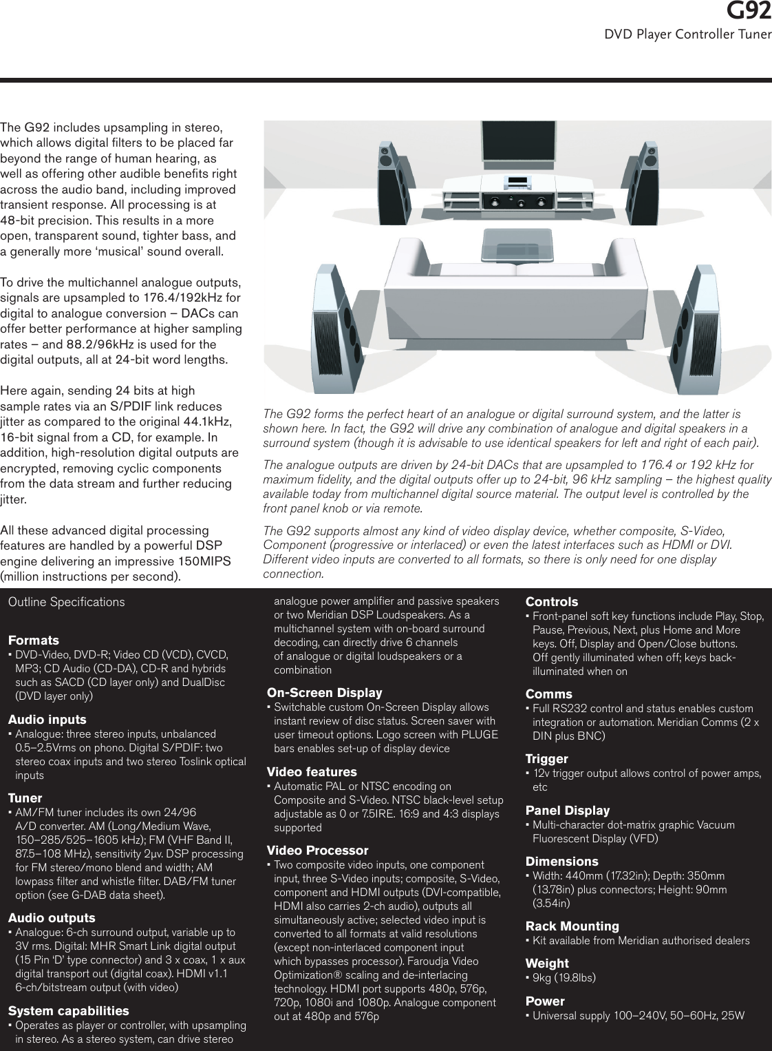 Page 3 of 4 - Meridian-Audio Meridian-Audio-G92-Users-Manual- Meridian-audio-g92-users-manual