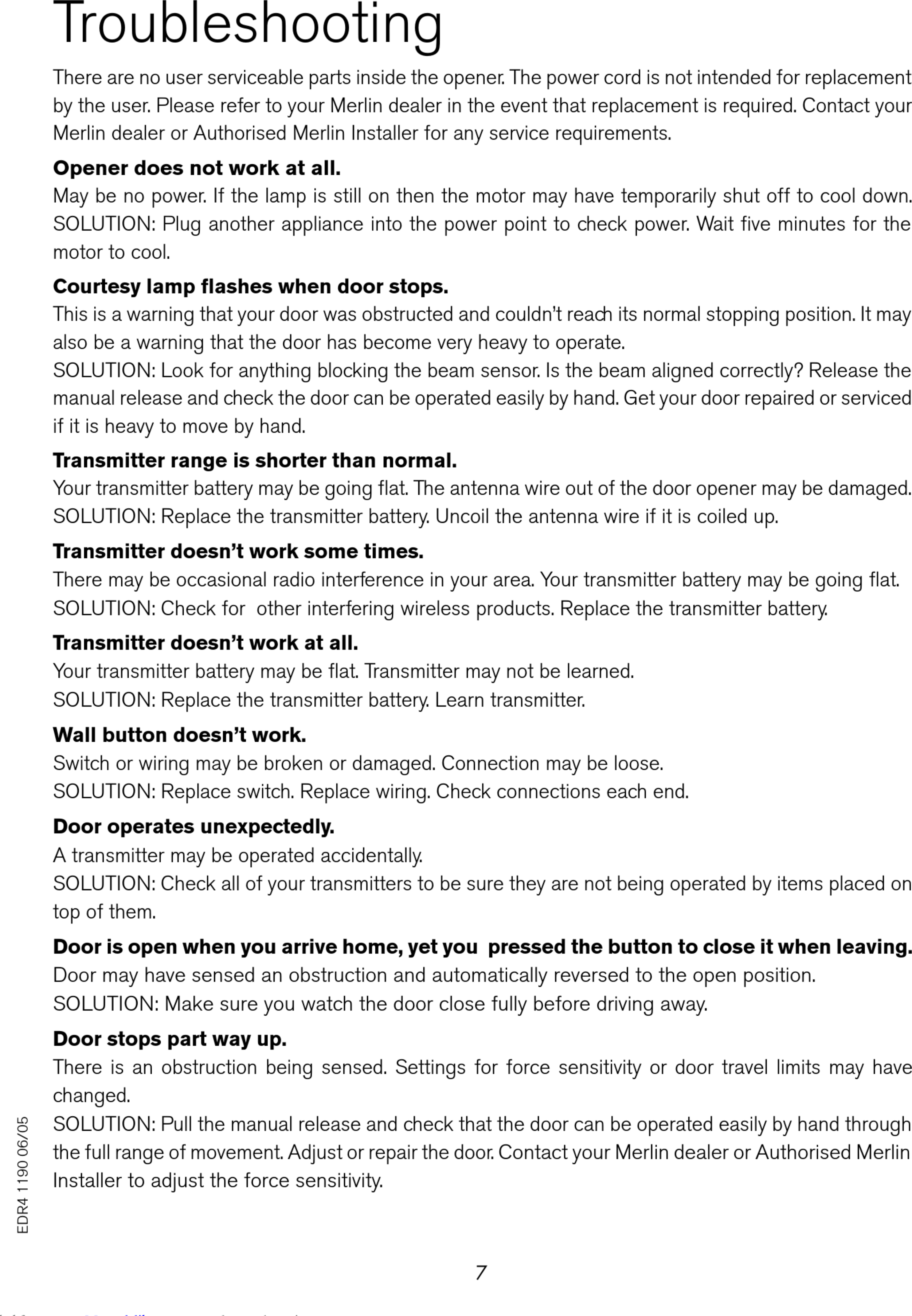 Page 7 of 12 - Merlin Merlin-Prolift-230T-User-Manual- Merlin-prolift-230t-user-manual-1002851  Merlin-prolift-230t-user-manual