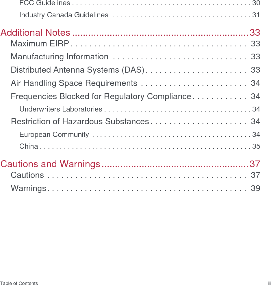  Table of Contentsiv