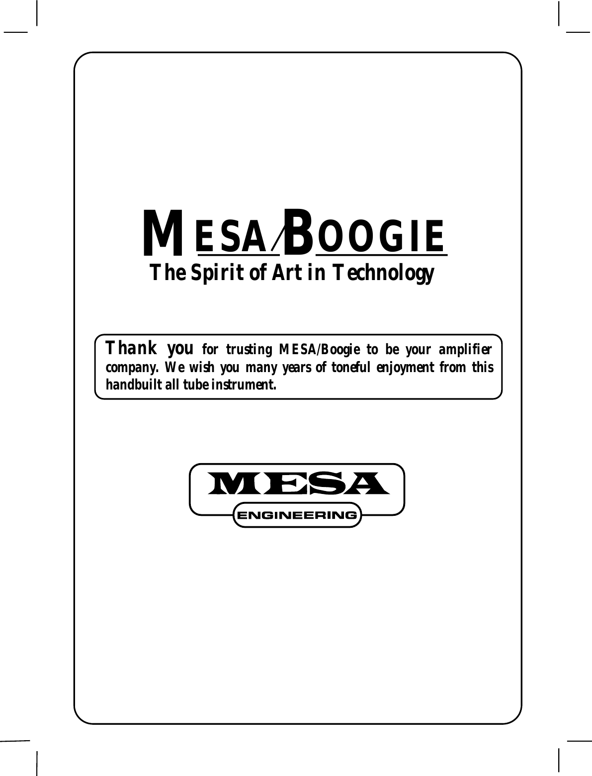 Page 10 of 10 - Mesa-Boogie Mesa-Boogie-V-Twin-Users-Manual-  Mesa-boogie-v-twin-users-manual