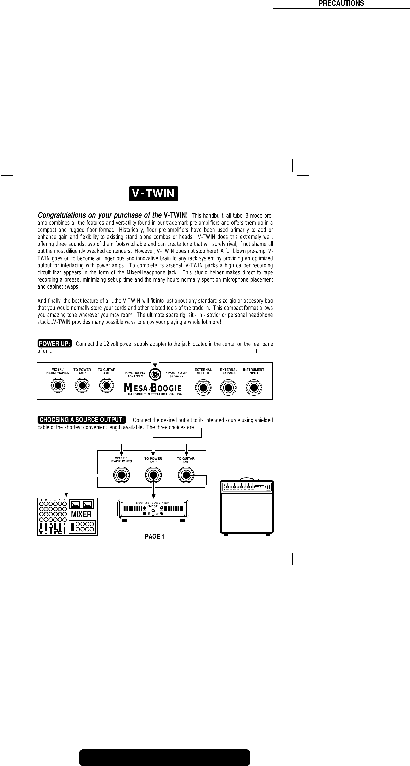 Page 4 of 10 - Mesa-Boogie Mesa-Boogie-V-Twin-Users-Manual-  Mesa-boogie-v-twin-users-manual