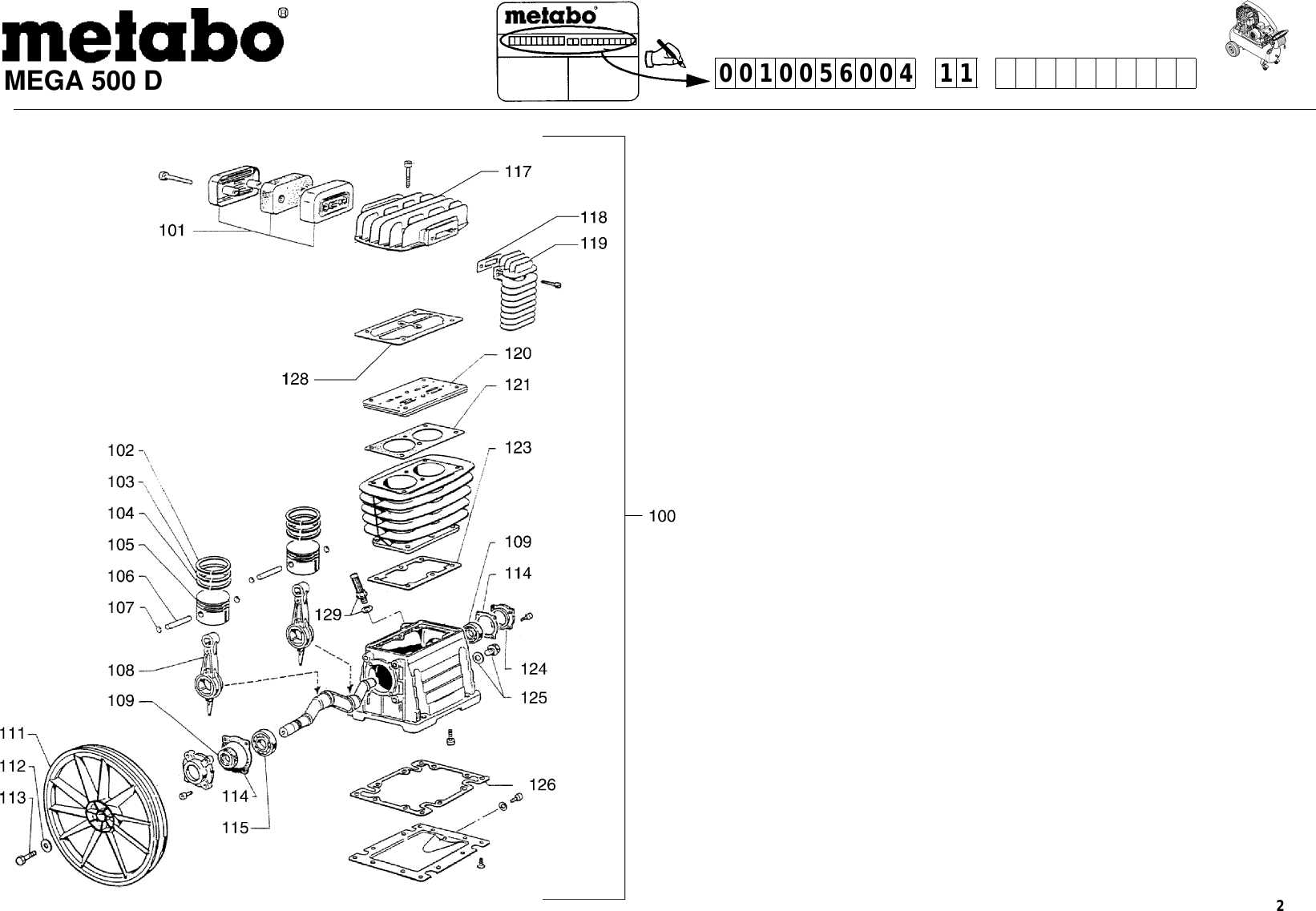 Page 2 of 8 - Metabo Metabo-Mega-500-D-Users-Manual-  From H Metabo-mega-500-d-users-manual