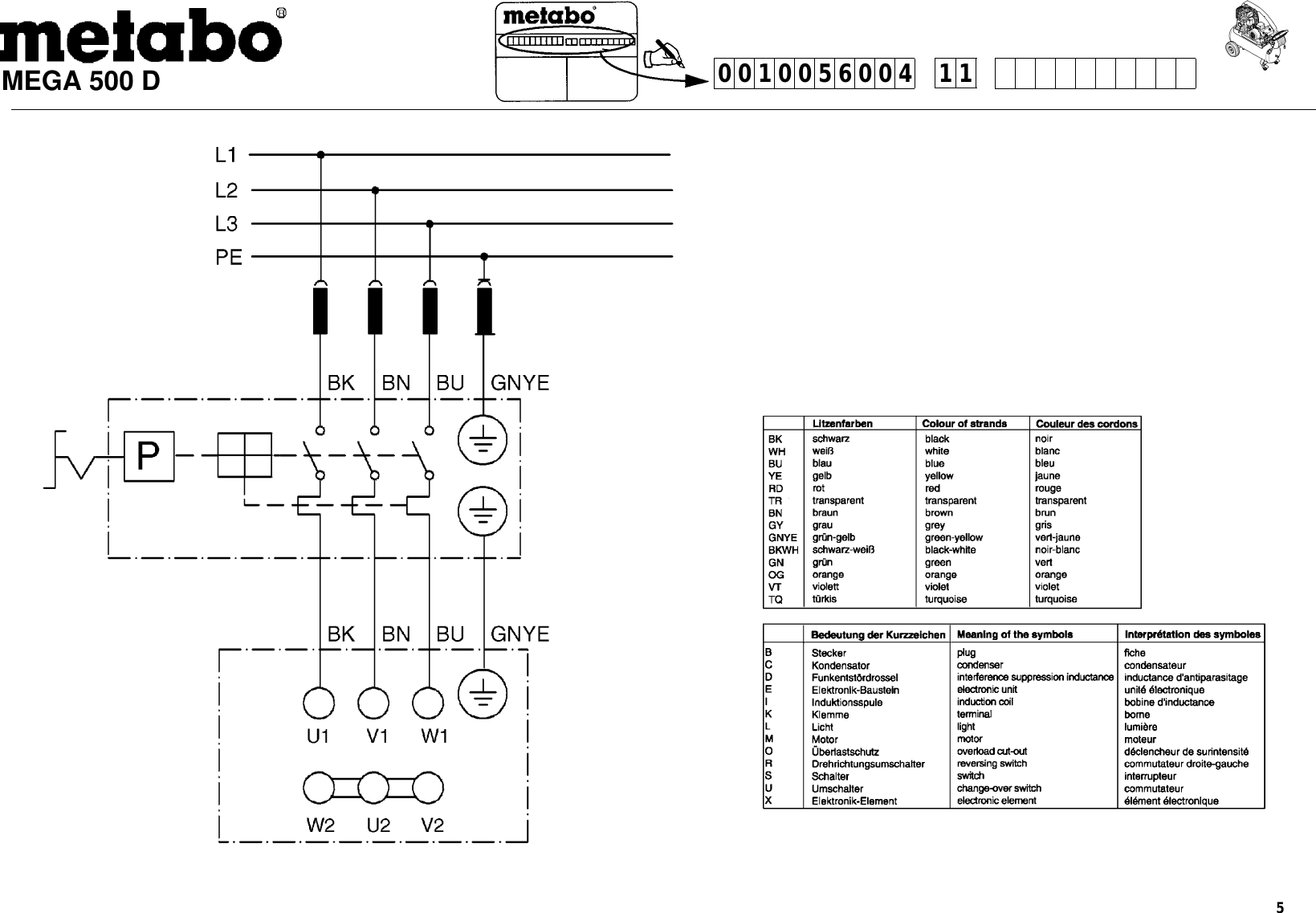 Page 5 of 8 - Metabo Metabo-Mega-500-D-Users-Manual-  From H Metabo-mega-500-d-users-manual