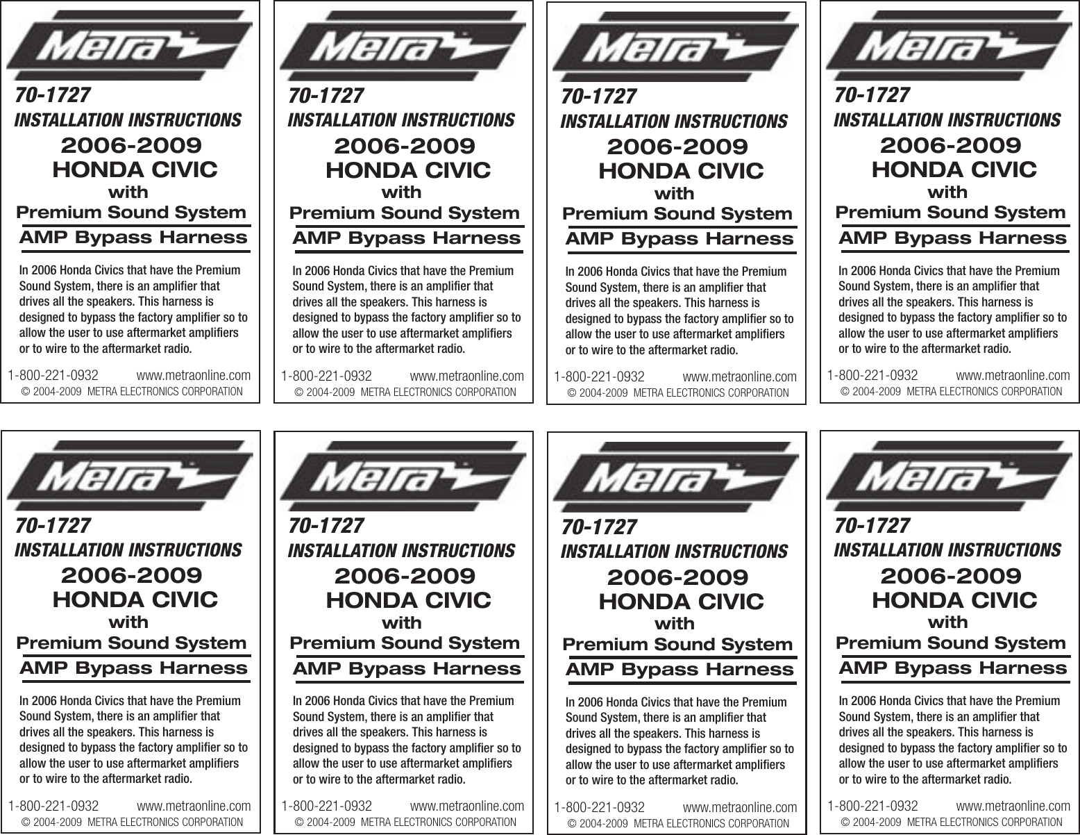 Metra Wire Harness Instructions - Wiring Diagram Schemas