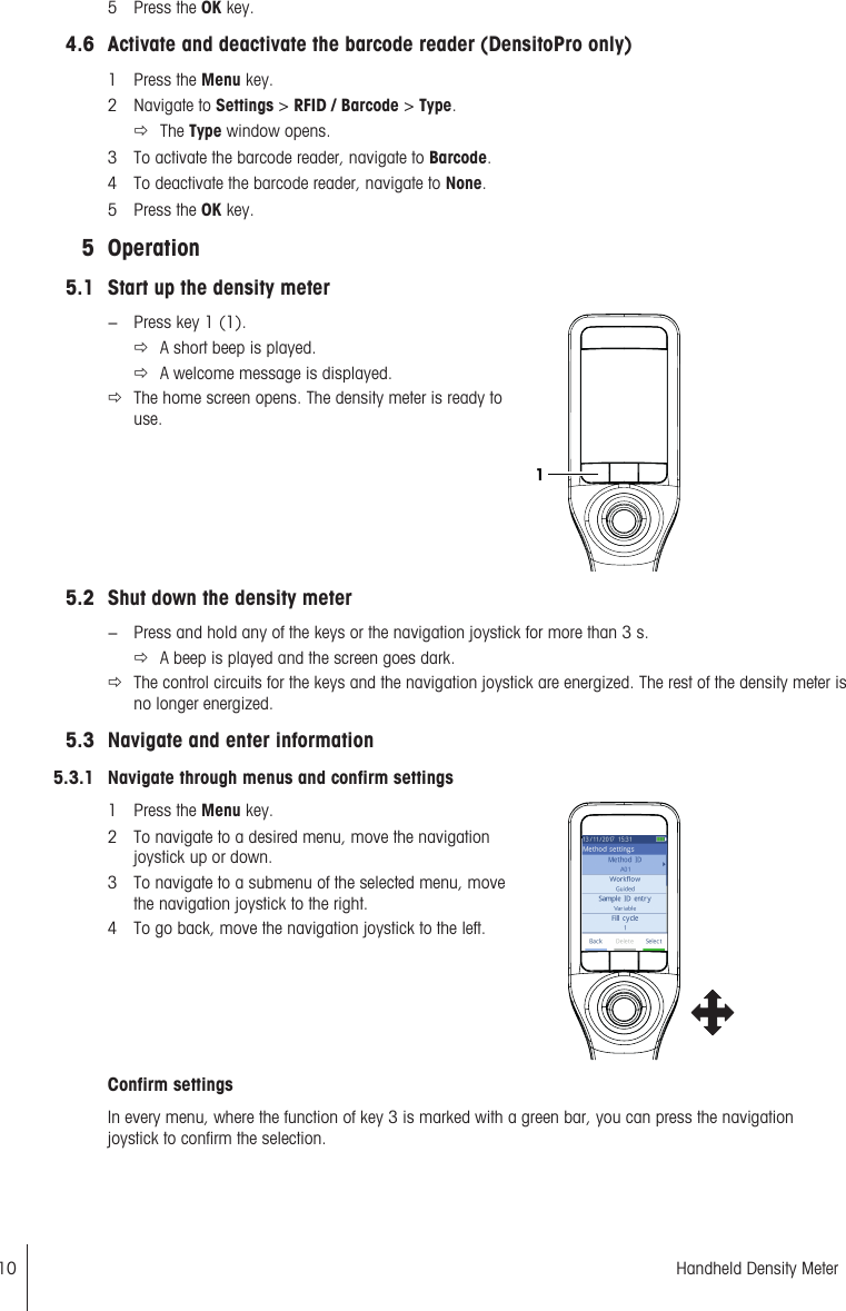 Page 12 of Mettler Toledo DR001 RFID Reader/Writer User Manual Handheld Density Meter