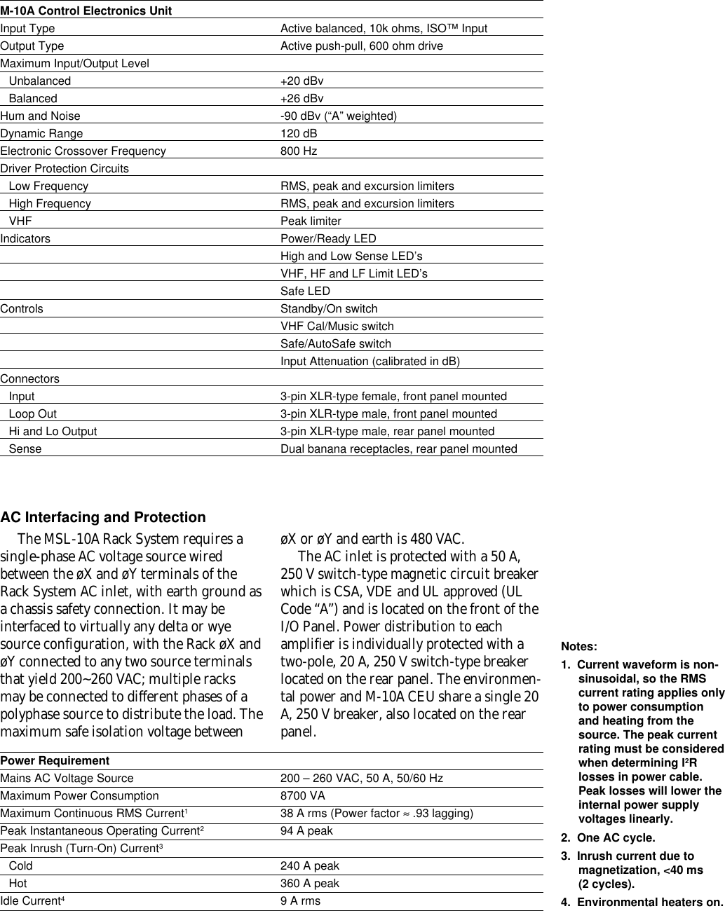 Page 7 of 8 - Meyer-Sound Meyer-Sound-Loudspeaker-Msl-10A-Users-Manual-  Meyer-sound-loudspeaker-msl-10a-users-manual