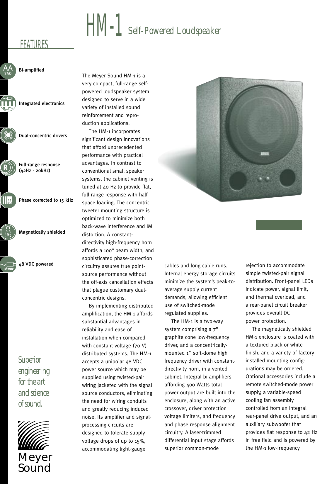 Page 1 of 2 - Meyer-Sound Meyer-Sound-Self-Powered-Loudspeaker-Hm-1-Users-Manual- Hm1.pmd  Meyer-sound-self-powered-loudspeaker-hm-1-users-manual