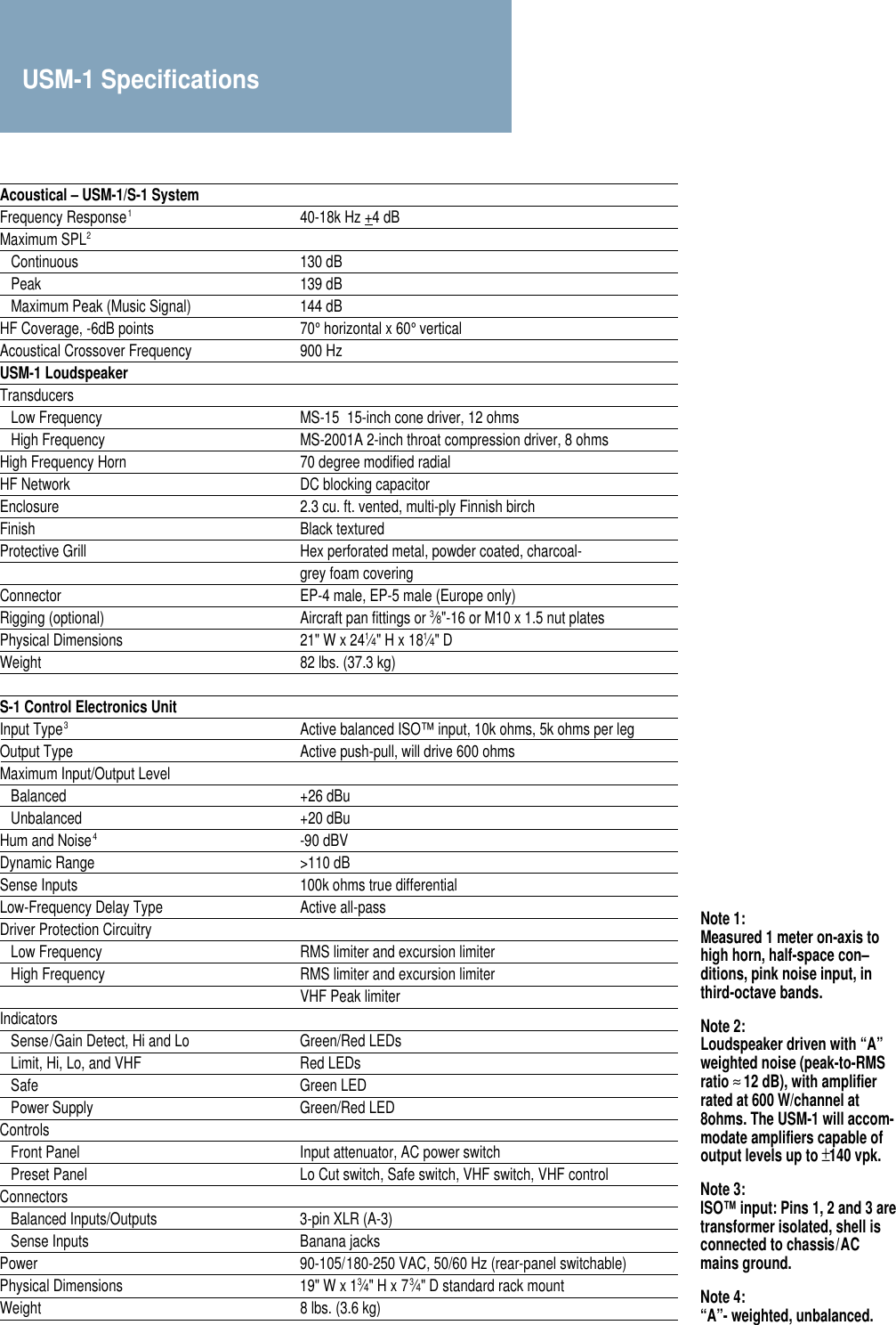 Page 2 of 4 - Meyer-Sound Meyer-Sound-Usm-1-Users-Manual-  Meyer-sound-usm-1-users-manual