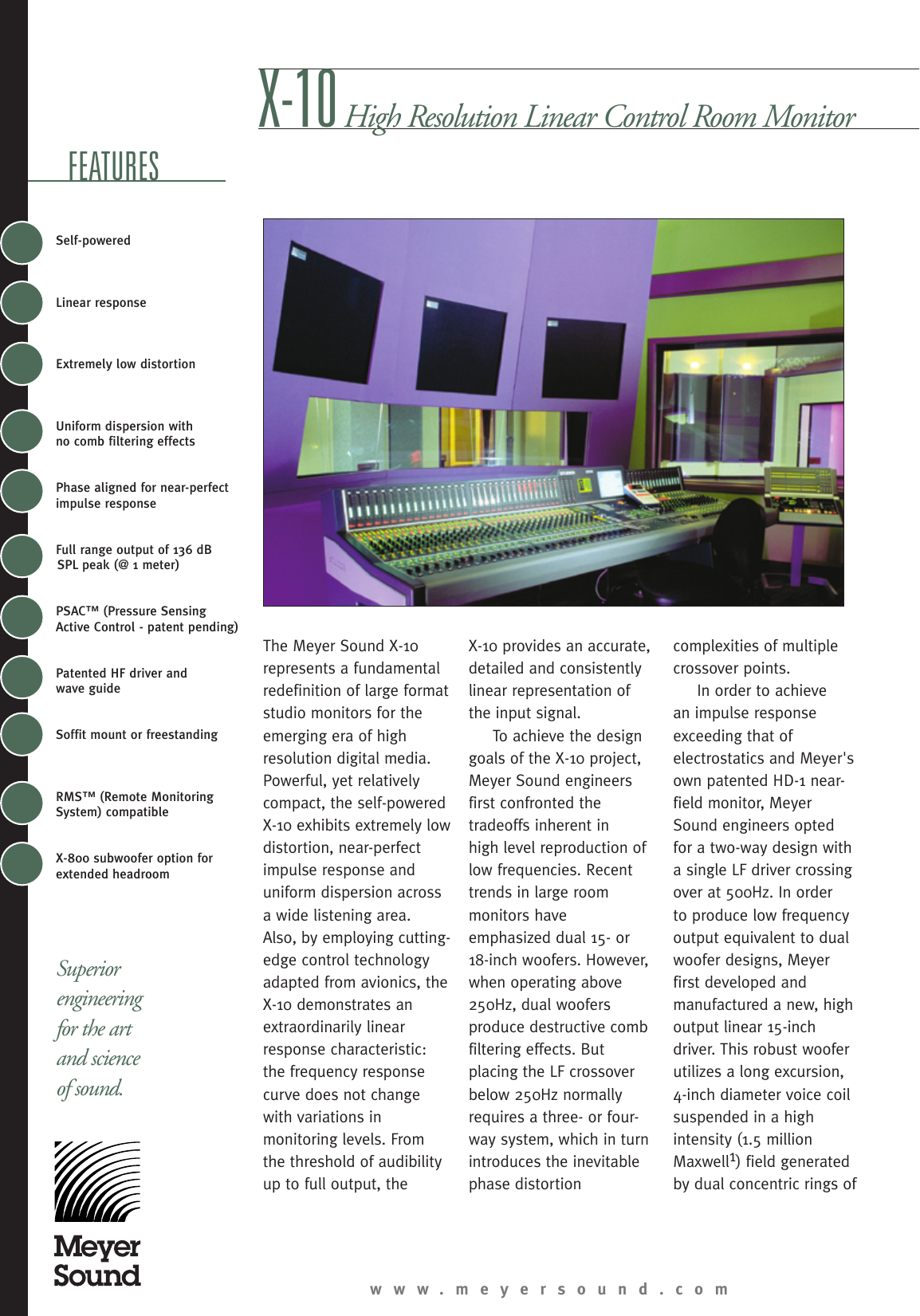 Page 1 of 4 - Meyer-Sound Meyer-Sound-X-10-Users-Manual- X-10  Meyer-sound-x-10-users-manual