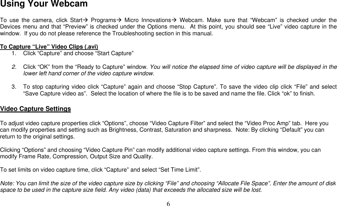 Page 6 of 11 - Micro-Innovations Micro-Innovations-Ic435C-Users-Manual- IBM Optical Mouse  Micro-innovations-ic435c-users-manual
