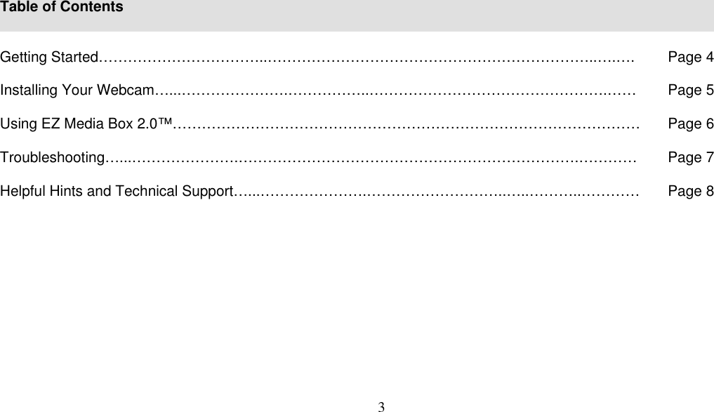 Page 3 of 8 - Micro-Innovations Micro-Innovations-Ic50C-Users-Manual- Micro WebCam Basic  Micro-innovations-ic50c-users-manual