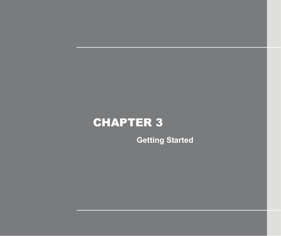         CHAPTER 3 Getting Started       