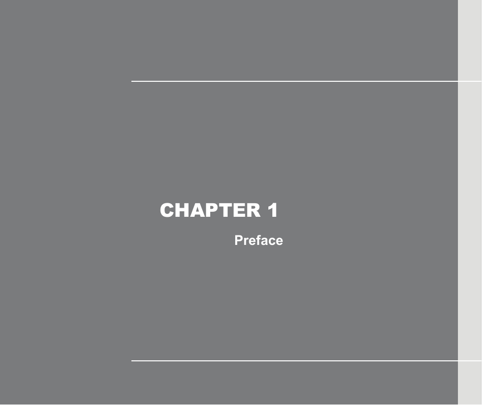         CHAPTER 1 Preface        