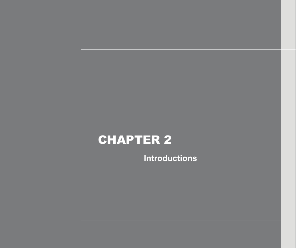          CHAPTER 2 Introductions      