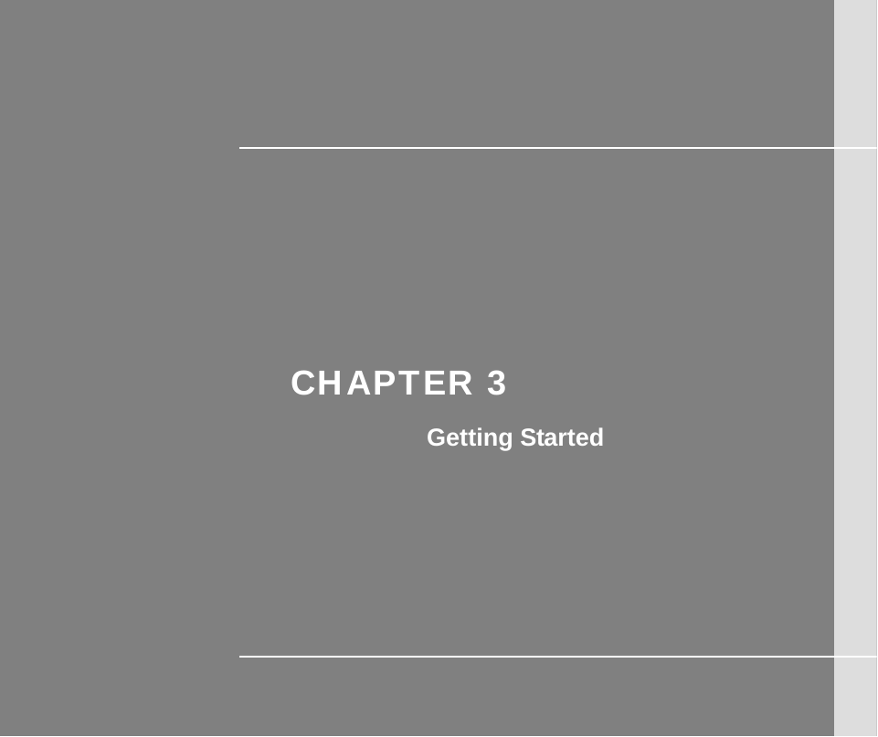         CHAPTER 3 Getting Started       