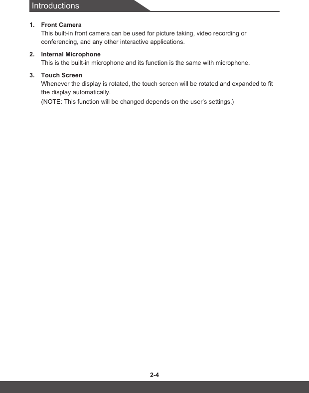 Page 12 of Micro Star MSNB32 Tablet PC User Manual 