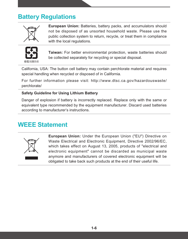 Page 6 of Micro Star MSNB32 Tablet PC User Manual 