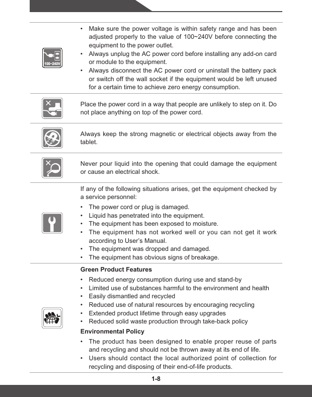 Page 8 of Micro Star MSNB32 Tablet PC User Manual 