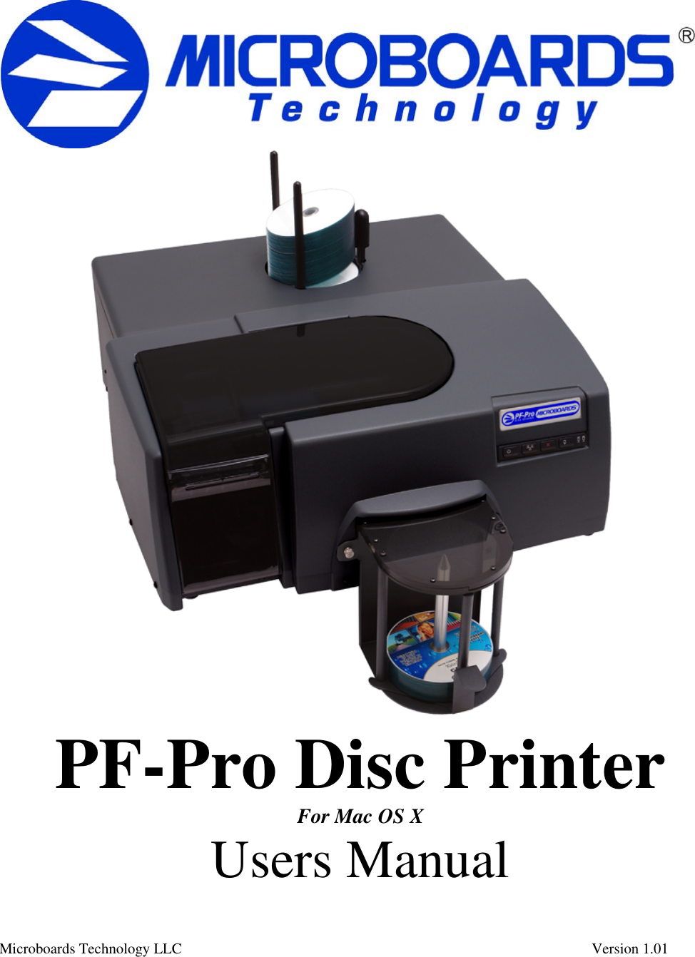 Microboards Technology Pf Pro Disc Printer Users Manual PFP User Rev 1