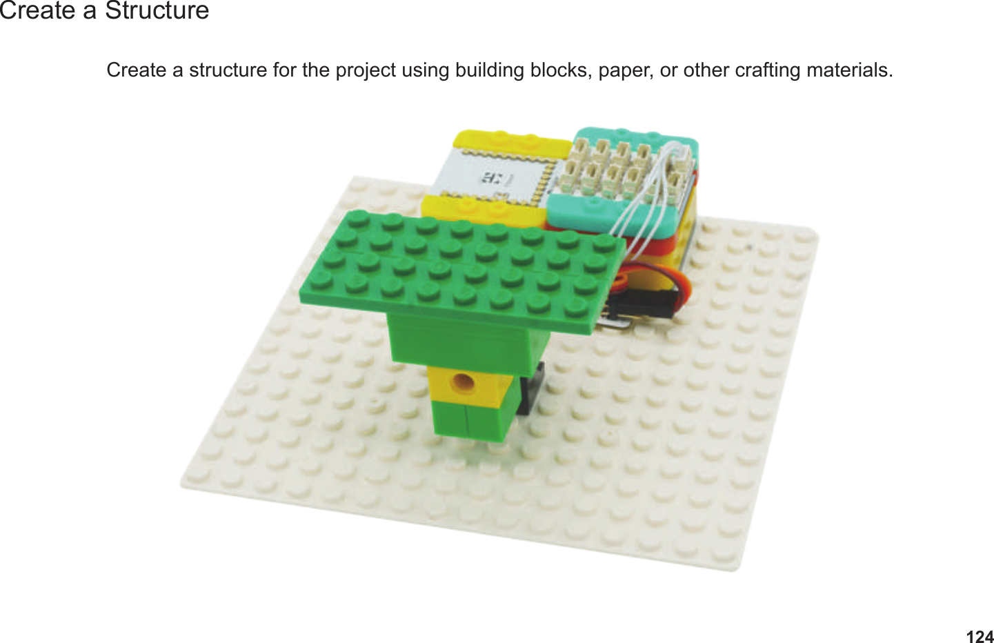 124Create a StructureCreate a structure for the project using building blocks, paper, or other crafting materials.