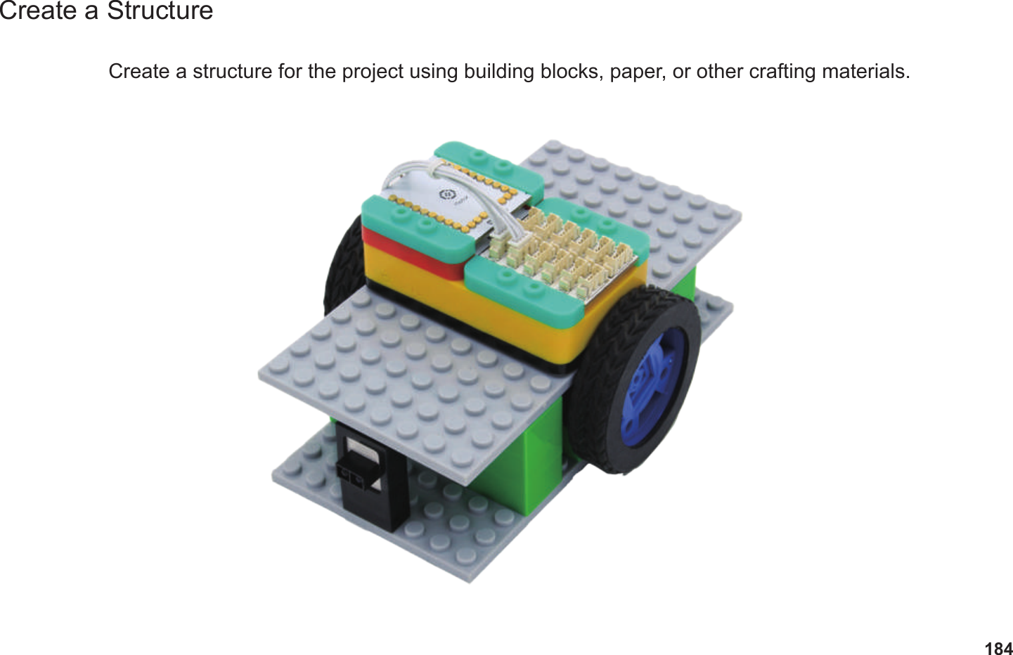 184Create a StructureCreate a structure for the project using building blocks, paper, or other crafting materials.