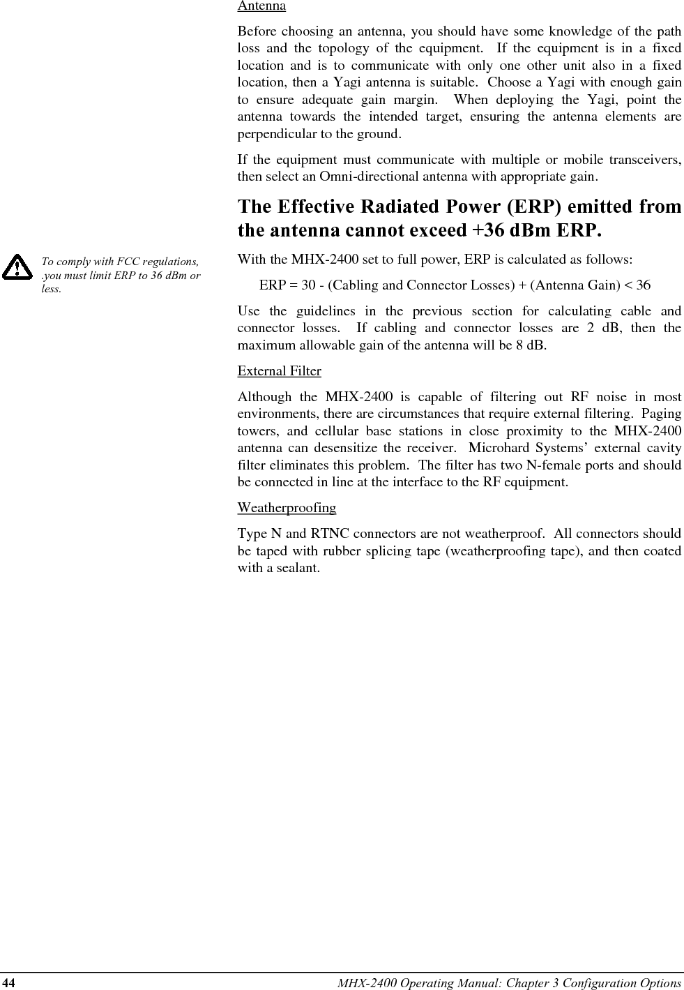 CompactRFTM Operating Manual: Chapter 5 Installation 45