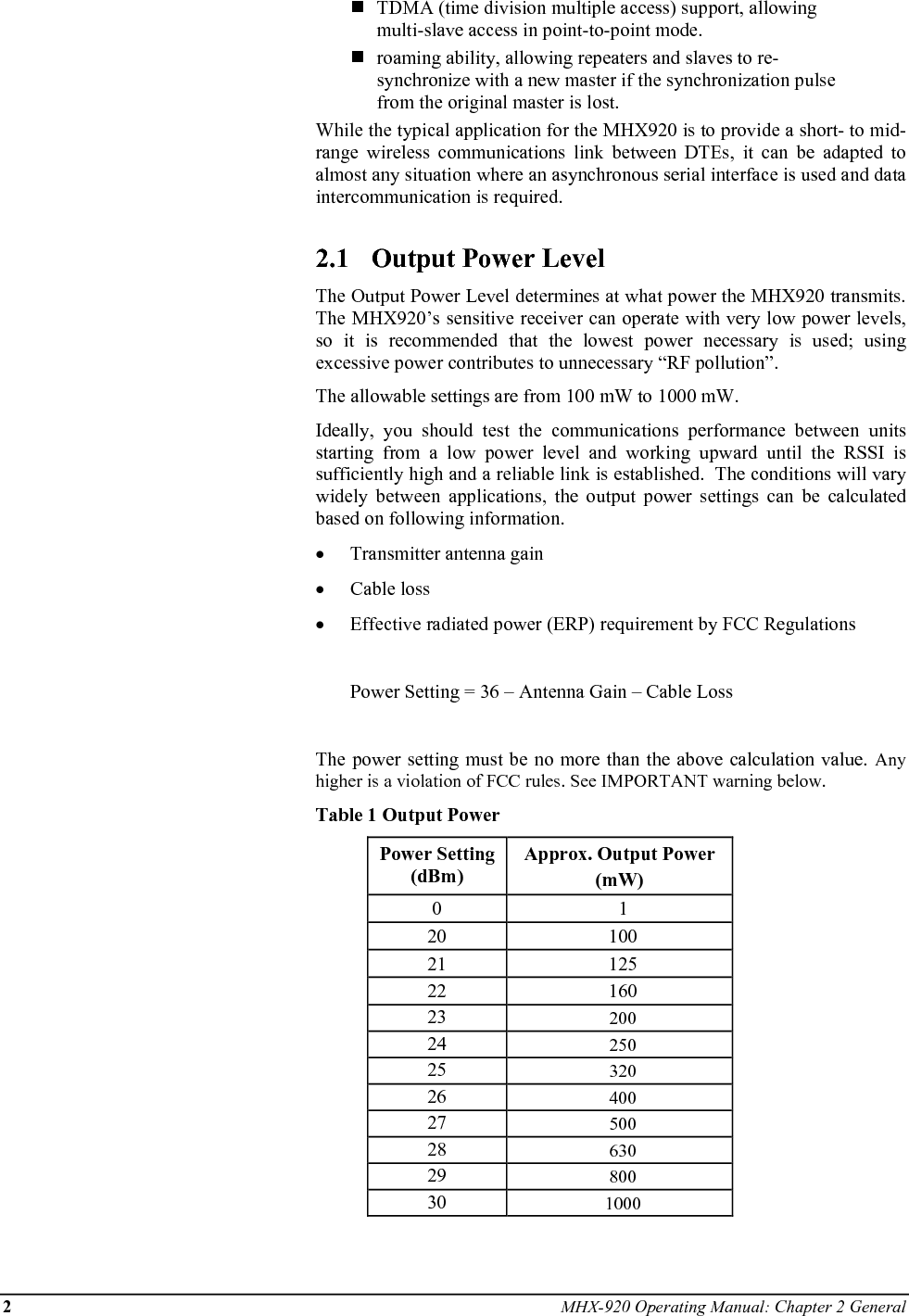 MHX-920 Operating Manual: Chapter2 General 3  