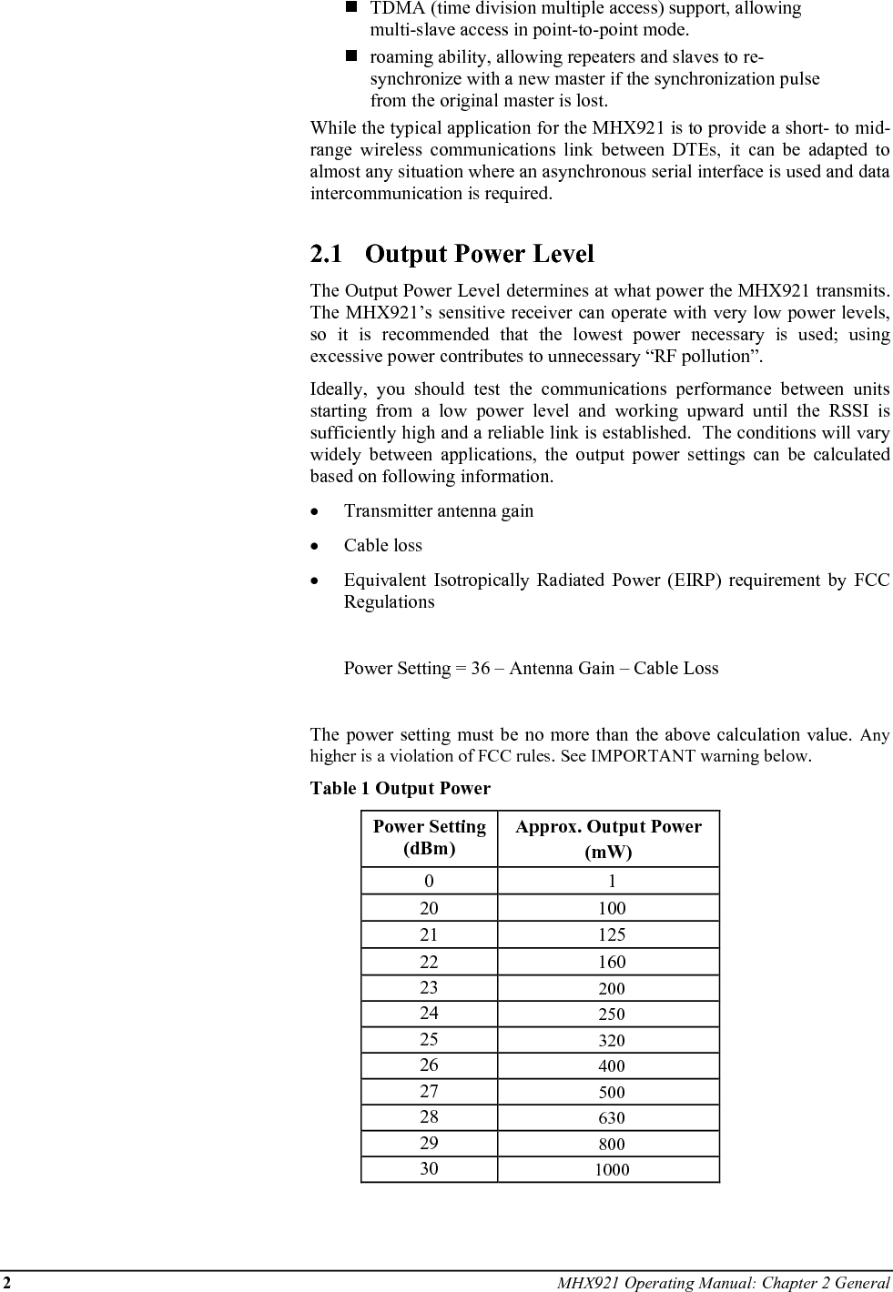 MHX921 Operating Manual: Chapter2 General 3  