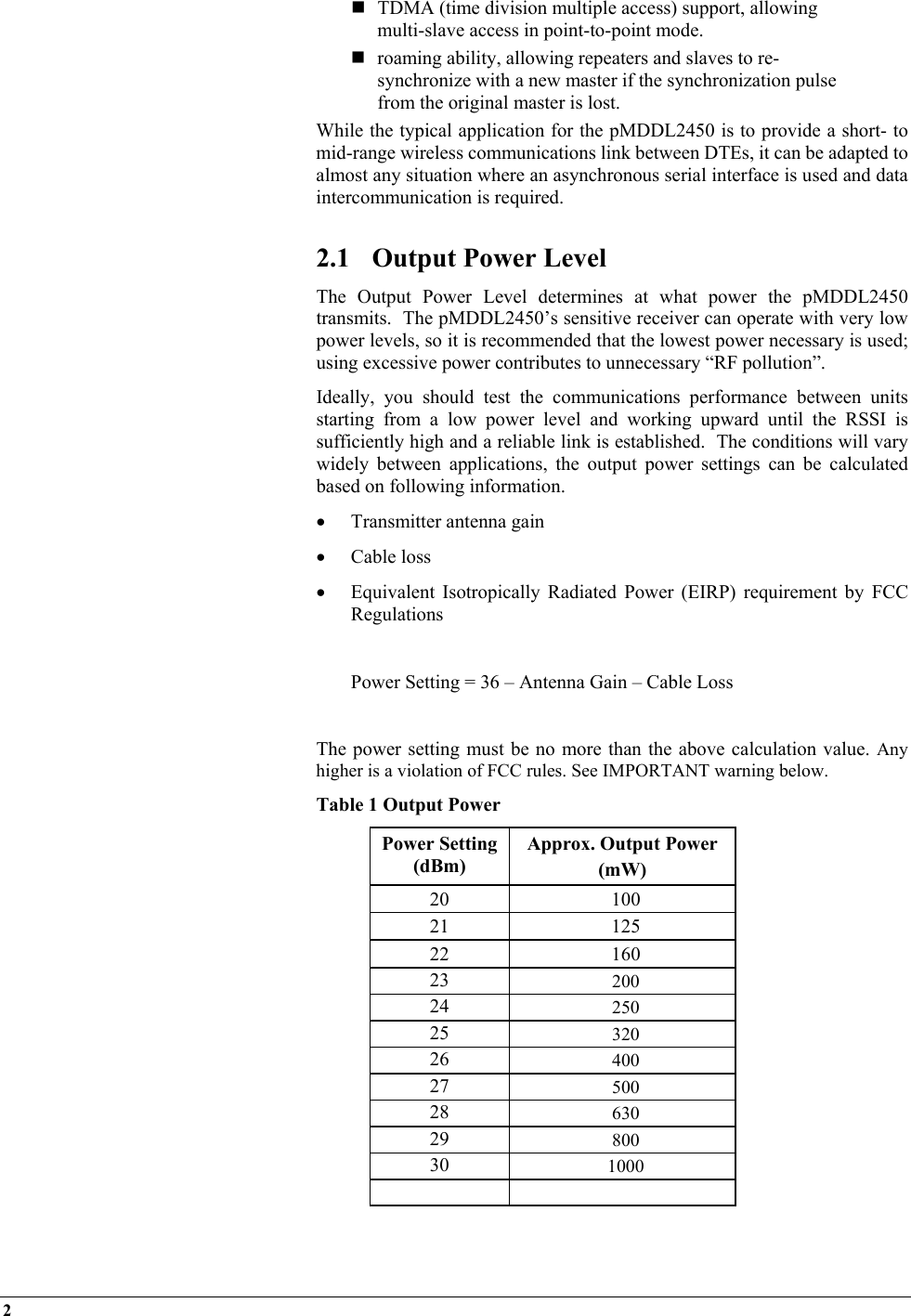 Page 8 of Microhard Systems 18PMDDL2450 2X2 MIMO 2.4 GHz OEM DDL Module (1W) User Manual pDDL2450manualREV0 27 FCC