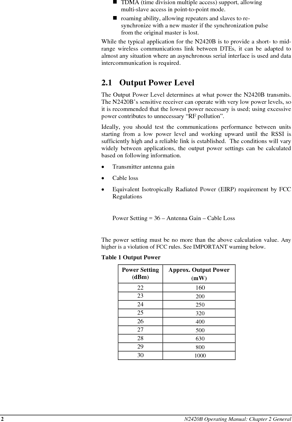 N2420B Operating Manual: Chapter2 General 3  