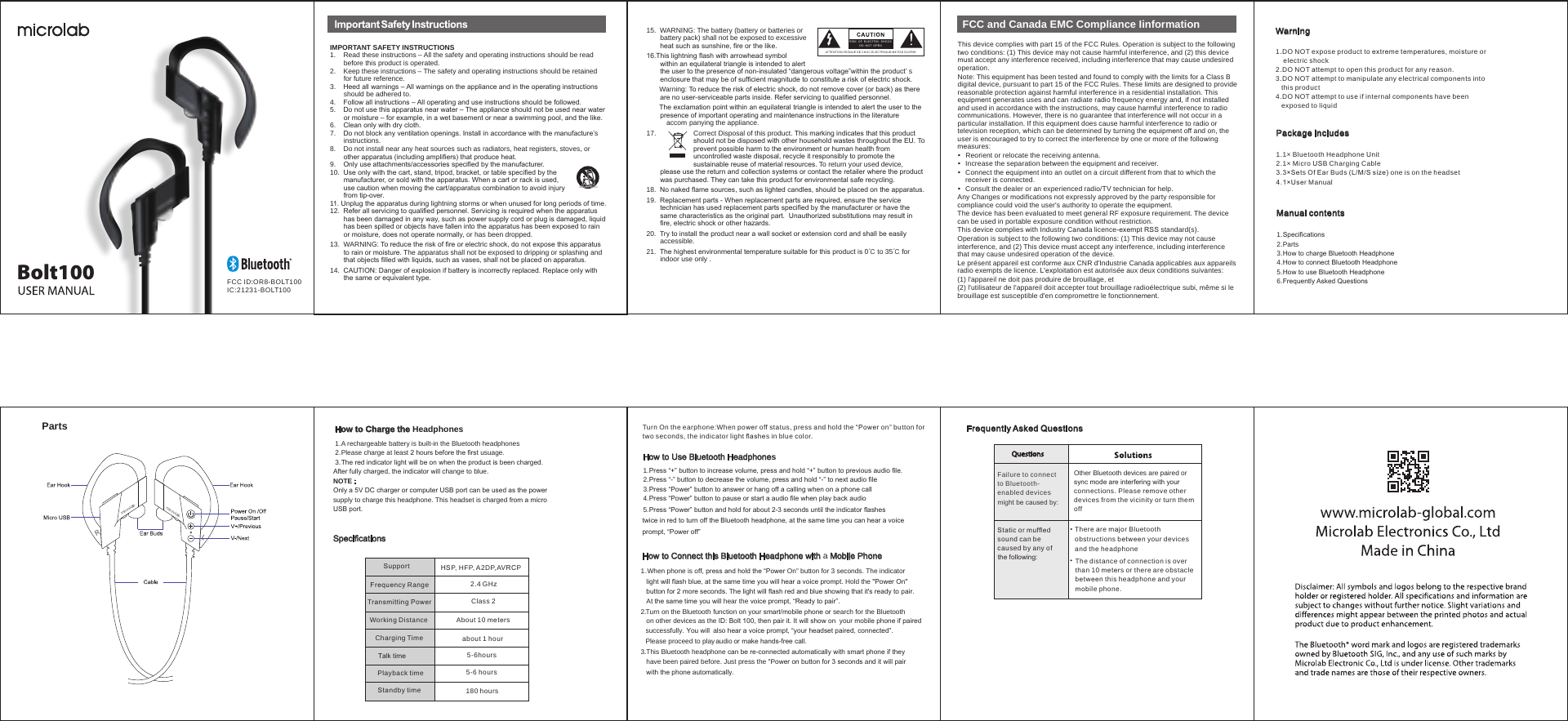 15. WARNING: The battery (battery or batteries or battery pack) shall not be exposed to excessive heat such as sunshine, ﬁre or the like.16.This lightning ﬂash with arrowhead symbol within an equilateral triangle is intended to alert the user to the presence of non-insulated “dangerous voltage”within the product’ s enclosure that may be of sufﬁcient magnitude to constitute a risk of electric shock.Warning: To reduce the risk of electric shock, do not remove cover (or back) as there are no user-serviceable parts inside. Refer servicing to qualiﬁed personnel.The exclamation point within an equilateral triangle is intended to alert the user to the presence of important operating and maintenance instructions in the literature accompanying the appliance.17.   Correct Disposal of this product. This marking indicates that this product should not be disposed with other household wastes throughout the EU. To prevent possible harm to the environment or human health from uncontrolled waste disposal, recycle it responsibly to promote the sustainable reuse of material resources. To return your used device, please use the return and collection systems or contact the retailer where the product was purchased. They can take this product for environmental safe recycling.18. No naked ﬂame sources, such as lighted candles, should be placed on the apparatus.19. Replacement parts - When replacement parts are required, ensure the service technician has used replacement parts speciﬁed by the manufacturer or have the same characteristics as the original part.  Unauthorized substitutions may result in ﬁre, electric shock or other hazards.20. Try to install the product near a wall socket or extension cord and shall be easily accessible.21. The highest environmental temperature suitable for this product is 0℃ to 35℃ for indoor use only .IMPORTANT SAFETY INSTRUCTIONS1.  Read these instructions – All the safety and operating instructions should be read before this product is operated.2.  Keep these instructions – The safety and operating instructions should be retained for future reference.3.  Heed all warnings – All warnings on the appliance and in the operating instructions should be adhered to.4.  Follow all instructions – All operating and use instructions should be followed.5.  Do not use this apparatus near water – The appliance should not be used near water or moisture – for example, in a wet basement or near a swimming pool, and the like.6.  Clean only with dry cloth.7.  Do not block any ventilation openings. Install in accordance with the manufacture’s instructions.8. Do not install near any heat sources such as radiators, heat registers, stoves, orother apparatus (including ampliﬁers) that produce heat.9.  Only use attachments/accessories speciﬁed by the manufacturer.10. Use only with the cart, stand, tripod, bracket, or table speciﬁed by the manufacturer, or sold with the apparatus. When a cart or rack is used, use caution when moving the cart/apparatus combination to avoid injury from tip-over.11. Unplug the apparatus during lightning storms or when unused for long periods of time.12. Refer all servicing to qualiﬁed personnel. Servicing is required when the apparatus has been damaged in any way, such as power supply cord or plug is damaged, liquid has been spilled or objects have fallen into the apparatus has been exposed to rain or moisture, does not operate normally, or has been dropped.13. WARNING: To reduce the risk of ﬁre or electric shock, do not expose this apparatus to rain or moisture. The apparatus shall not be exposed to dripping or splashing and that objects ﬁlled with liquids, such as vases, shall not be placed on apparatus.14. CAUTION: Danger of explosion if battery is incorrectly replaced. Replace only with the same or equivalent type.ATTENTION: RISQUE DE CHOC ELECTRIQUE-NE PAS OUVRIRRISK  OF  ELECTRIC  SHOCK DO  NOT  OPENThis device complies with part 15 of the FCC Rules. Operation is subject to the following two conditions: (1) This device may not cause harmful interference, and (2) this device must accept any interference received, including interference that may cause undesired operation.Note: This equipment has been tested and found to comply with the limits for a Class B digital device, pursuant to part 15 of the FCC Rules. These limits are designed to provide reasonable protection against harmful interference in a residential installation. This equipment generates uses and can radiate radio frequency energy and, if not installed and used in accordance with the instructions, may cause harmful interference to radio communications. However, there is no guarantee that interference will not occur in a particular installation. If this equipment does cause harmful interference to radio or television reception, which can be determined by turning the equipment off and on, the user is encouraged to try to correct the interference by one or more of the following measures:Reorient or relocate the receiving antenna.Increase the separation between the equipment and receiver.Connect the equipment into an outlet on a circuit different from that to which the receiver is connected.Consult the dealer or an experienced radio/TV technician for help.Any Changes or modifications not expressly approved by the party responsible for compliance could void the user&apos;s authority to operate the equipment.The device has been evaluated to meet general RF exposure requirement. The device can be used in portable exposure condition without restriction.This device complies with Industry Canada licence-exempt RSS standard(s). Operation is subject to the following two conditions: (1) This device may not cause interference, and (2) This device must accept any interference, including interference that may cause undesired operation of the device.Le présent appareil est conforme aux CNR d&apos;Industrie Canada applicables aux appareils radio exempts de licence. L&apos;exploitation est autorisée aux deux conditions suivantes:(1) l&apos;appareil ne doit pas produire de brouillage, et(2) l&apos;utilisateur de l&apos;appareil doit accepter tout brouillage radioélectrique subi, même si le brouillage est susceptible d&apos;en compromettre le fonctionnement.FCC and Canada EMC Compliance IinformationFCC ID:OR8-BOLT 100IC:21231-BOLT100Warning1.DO NOT expose product to extreme temperatures, moisture or electric shock2.DO NOT attempt to open this product for any reason. 3.DO NOT attempt to manipulate any electrical components into this product4.DO NOT attempt to use if internal components have been exposed to liquidPackage includes1.1× Bluetooth Headphone Unit2.1× Micro USB Charging Cable3.3×Sets Of Ear Buds (L/M/S size) one is on the headset4.1×User Manual Manual contents1.Speciﬁcations2.Parts3.How to charge Bluetooth Headphone4.How to connect Bluetooth Headphone5.How to use Bluetooth Headphone6.Frequently Asked Questions Parts How to Charge the Headphones Turn On the earphone:When power off status, press and hold the “Power on” button for two seconds, the indicator light ﬂashes in blue color. How to Use Bluetooth Headphones1.Press “+” button to increase volume, press and hold “+” button to previous audio ﬁle.2.Press “-” button to decrease the volume, press and hold “-” to next audio ﬁle3.Press “Power” button to answer or hang off a calling when on a phone call4.Press “Power” button to pause or start a audio ﬁle when play back audio5.Press “Power” button and hold for about 2-3 seconds until the indicator ﬂashes twice in red to turn off the Bluetooth headphone, at the same time you can hear a voice prompt, “Power off” How to Connect this Bluetooth Headphone with a Mobile Phone Frequently Asked QuestionsFailure to connect to Bluetooth-enabled devices might be caused by:Other Bluetooth devices are paired or sync mode are interfering with your connections. Please remove other devices from the vicinity or turn them offStatic or mufﬂed sound can be caused by any of the following:There are major Bluetooth obstructions between your devices and the headphoneThe distance of connection is over than 10 meters or there are obstacle between this headphone and your mobile phone.SupportHSP, HFP, A2DP,AVRCPFrequency Range2.4 GHzTransmitting PowerClass 2Working DistanceAbout 10 metersCharging Timeabout 1 hourTalk time 5-6hours Playback time5-6 hoursStandby time180 hours1.A rechargeable battery is built-in the Bluetooth headphones2.Please charge at least 2 hours before the ﬁrst usuage.3.The red indicator light will be on when the product is been charged. After fully charged, the indicator will change to blue.NOTE :Only a 5V DC charger or computer USB port can be used as the power supply to charge this headphone. This headset is charged from a micro USB port.Speciﬁcations Bolt1001.3.2.When phone is off, press and hold the “Power On” button for 3 seconds. The indicator light will flash blue, at the same time you will hear a voice prompt. Hold the &quot;Power On&quot; button for 2 more seconds. The light will flash red and blue showing that it&apos;s ready to pair. At the same time you will hear the voice prompt, “Ready to pair”. Turn on the Bluetooth function on your smart/mobile phone or search for the Bluetooth on other devices as the ID: Bolt 100, then pair it. It will show on  your mobile phone if pairedsuccessfully. You will  also hear a voice prompt, “your headset paired, connected”. Please proceed to play audio or make hands-free call.This Bluetooth headphone can be re-connected automatically with smart phone if they have been paired before. Just press the &quot;Power on button for 3 seconds and it will pair with the phone automatically.
