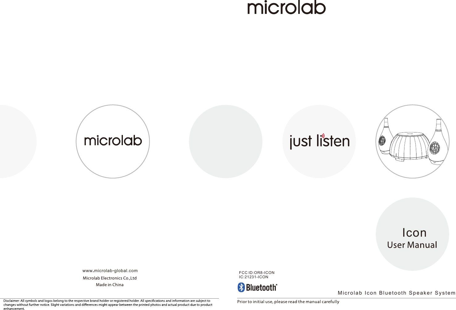 Page 1 of Microlab Electronics ICON BLUETOOTH SPEAKER User Manual                      2